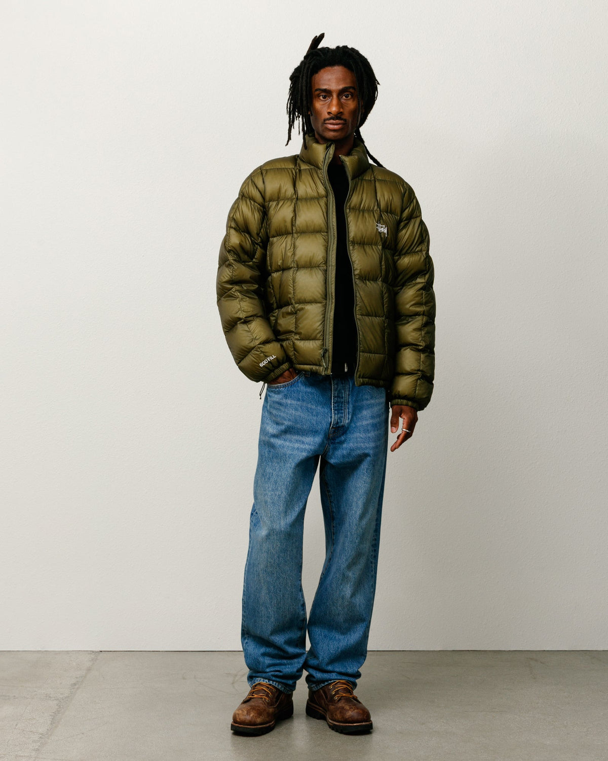 Midweight Puffer Mens Long Sleeve In Olive