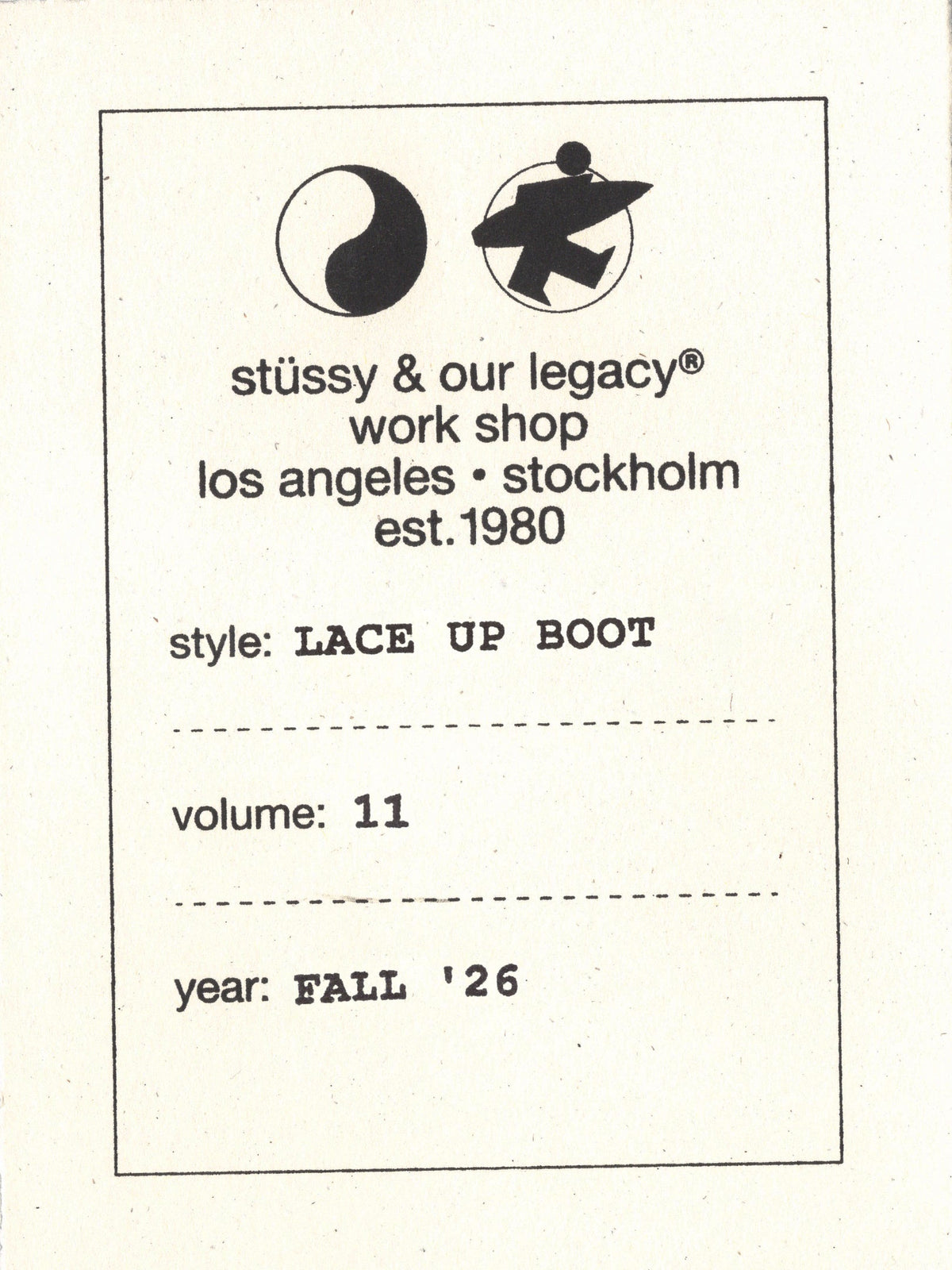 STUSSY & OUR LEGACY WORKSHOP VOL.11 FIREMAN JACKET, LACE UP BOOT, PHOTOGRAPHER: ANTOSH CIMOSZKO STYLIST: LANDON EBELING