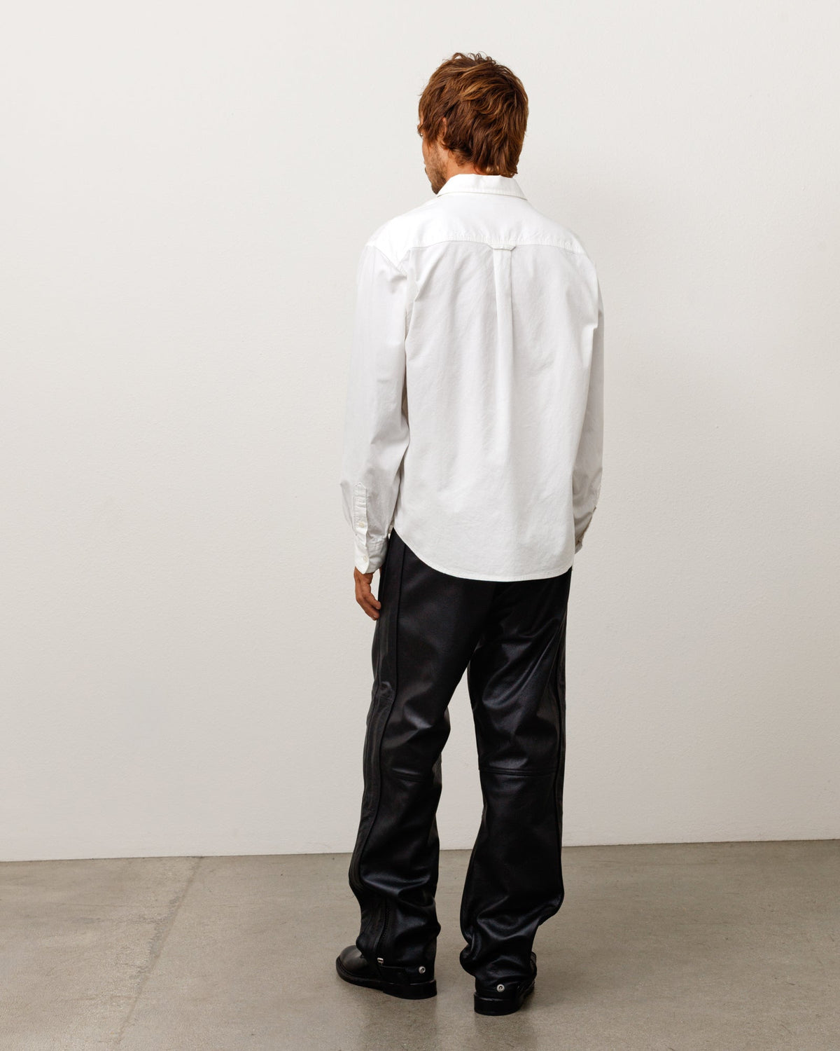 Oxford Ls Shirt Unisex Long Sleeve In White