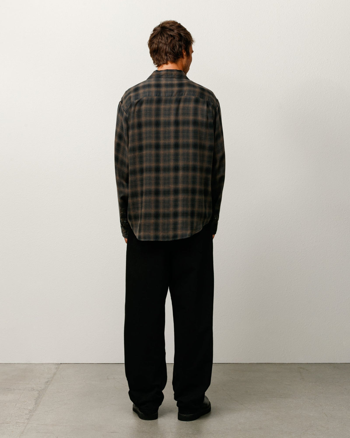 Matthew Plaid Shirt Sd Unisex Long Sleeve In Brown