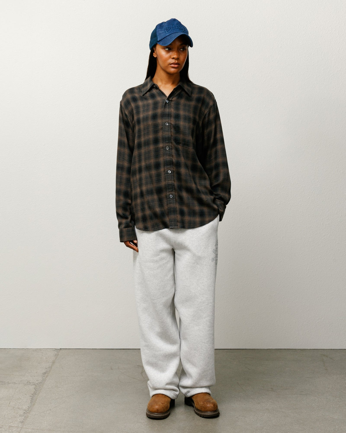 Matthew Plaid Shirt Sd Unisex Long Sleeve In Brown