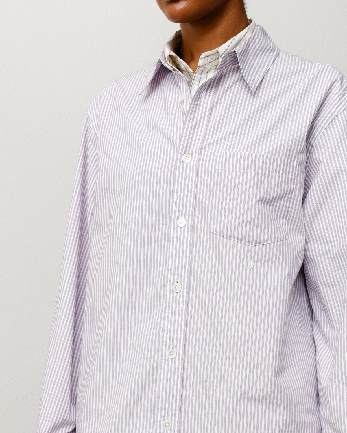 Stüssy Standard LS Shirt unisex long-sleeve in Purple Stripe