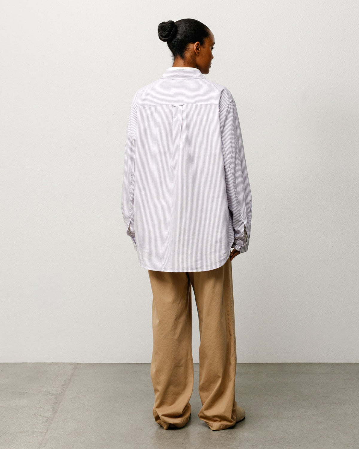 Standard LS Shirt unisex long sleeve in Purple Stripe