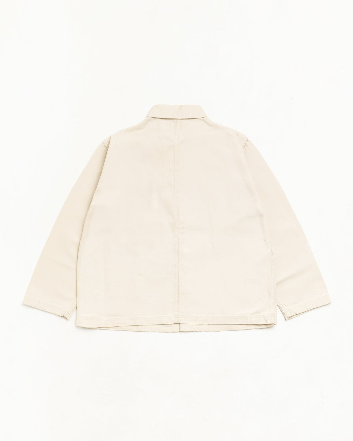 Canvas Work Overshirt Unisex Long Sleeve In Bone