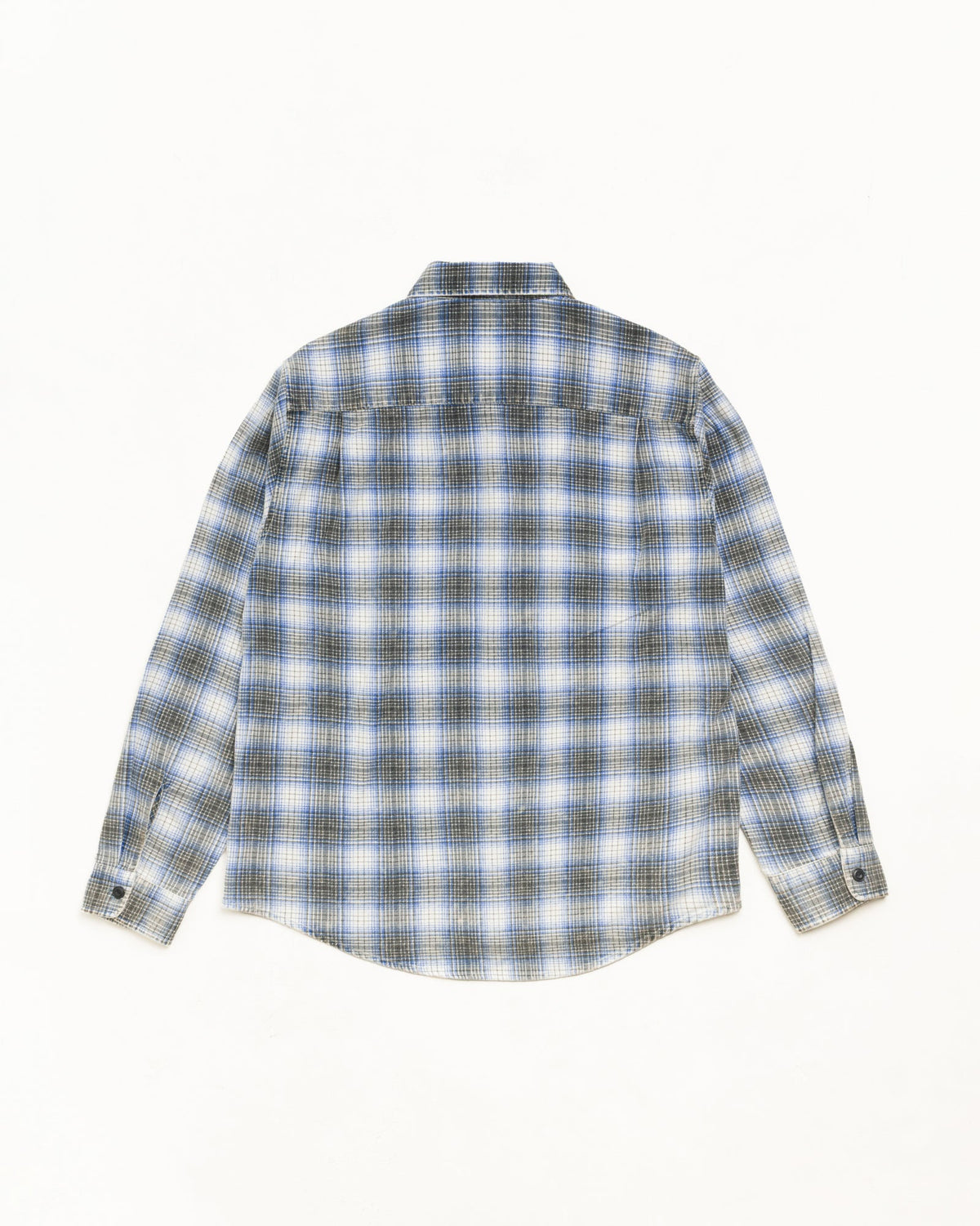 Dax Plaid Shirt Unisex Long Sleeve In Blue