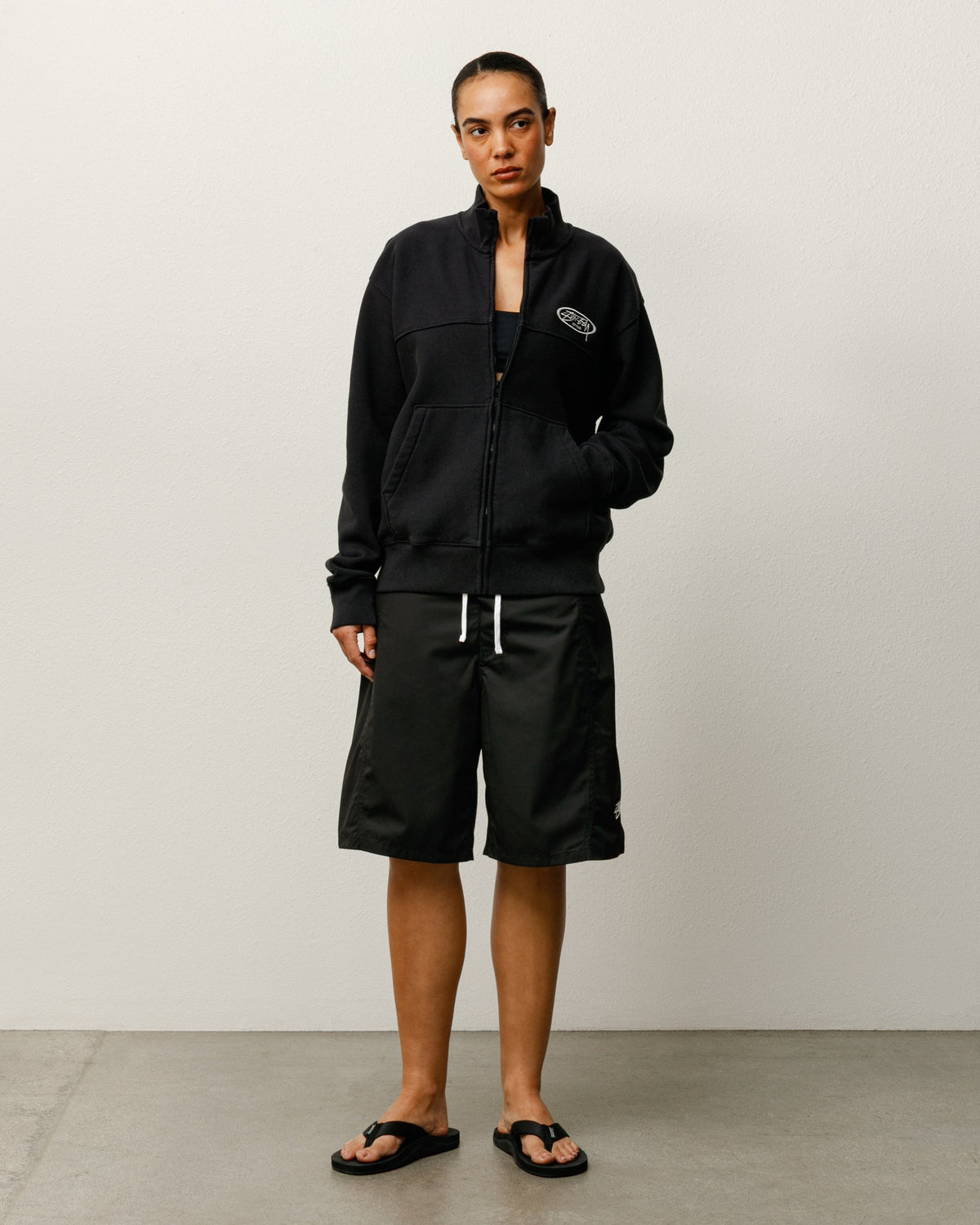 Curved Panel Board Short Bottoms in the color Black