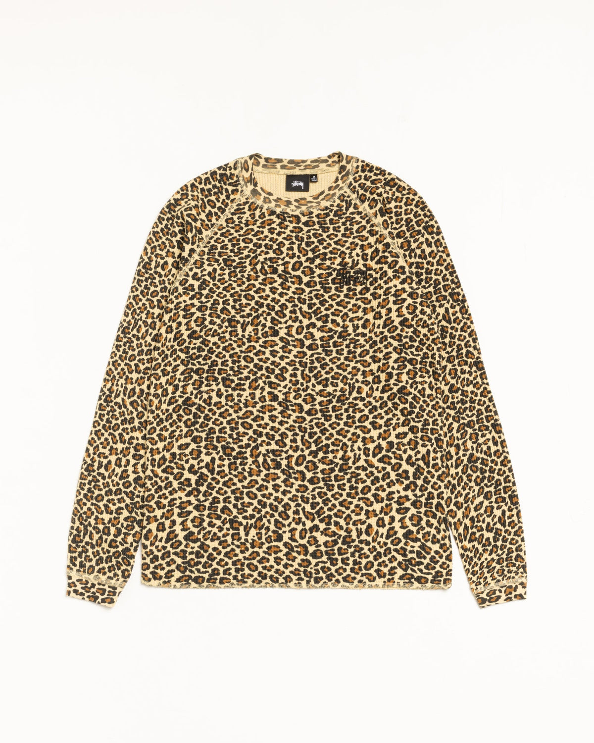 Basic Stüssy Thermal Long Sleeve in Leopard