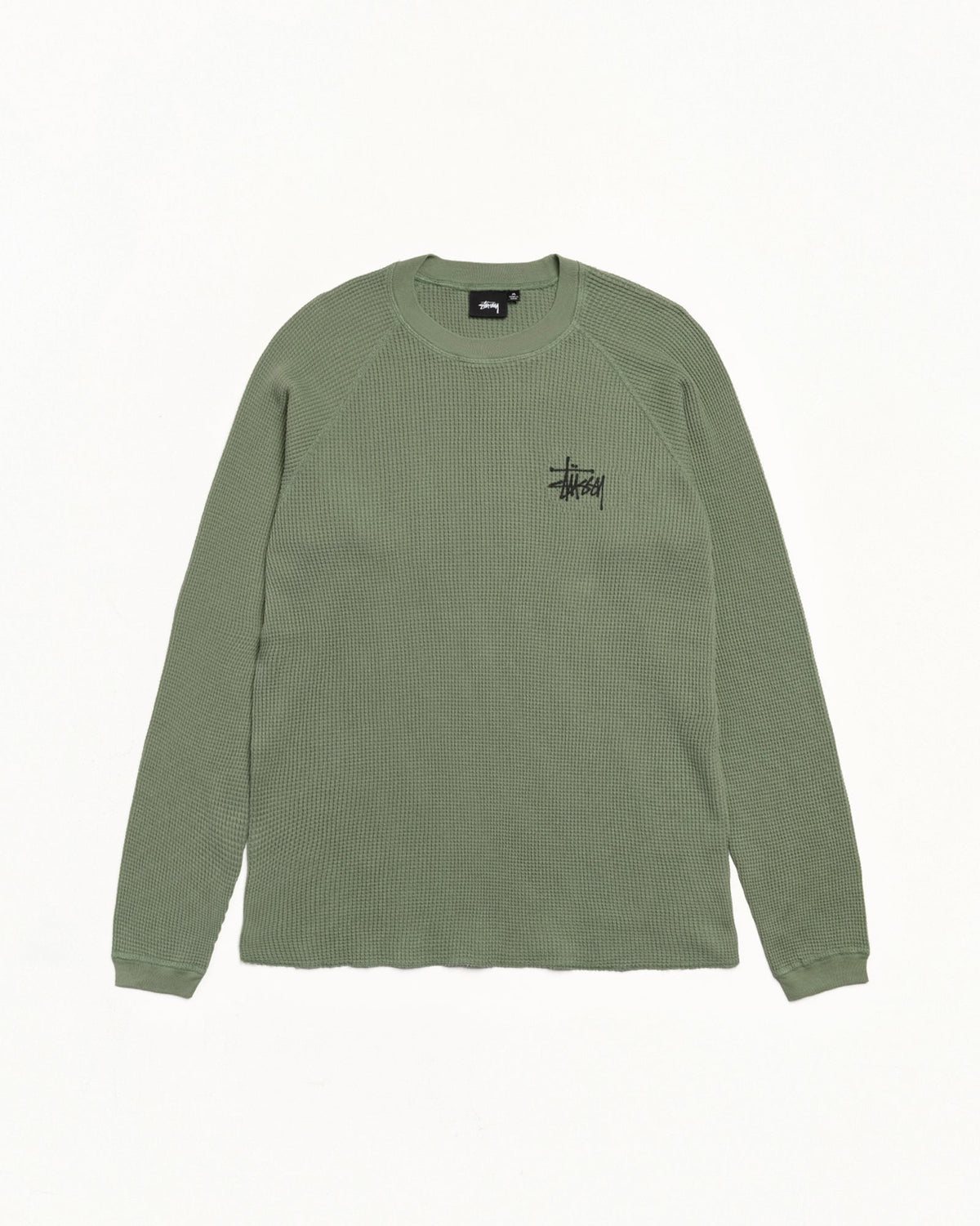 Basic Stüssy Thermal Long Sleeve in Sage