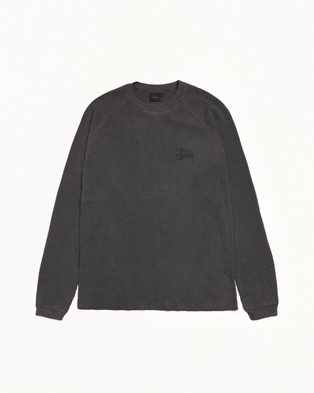 Basic Stüssy Thermal Knit in Washed Black