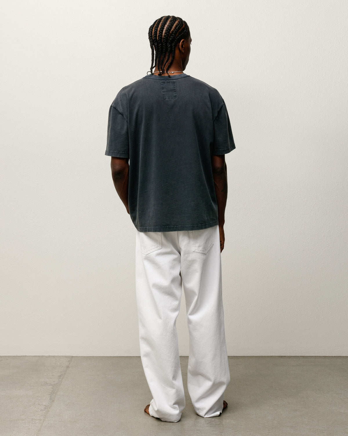 Dyed Ss Tee Mens Short Sleeve In Faded Black