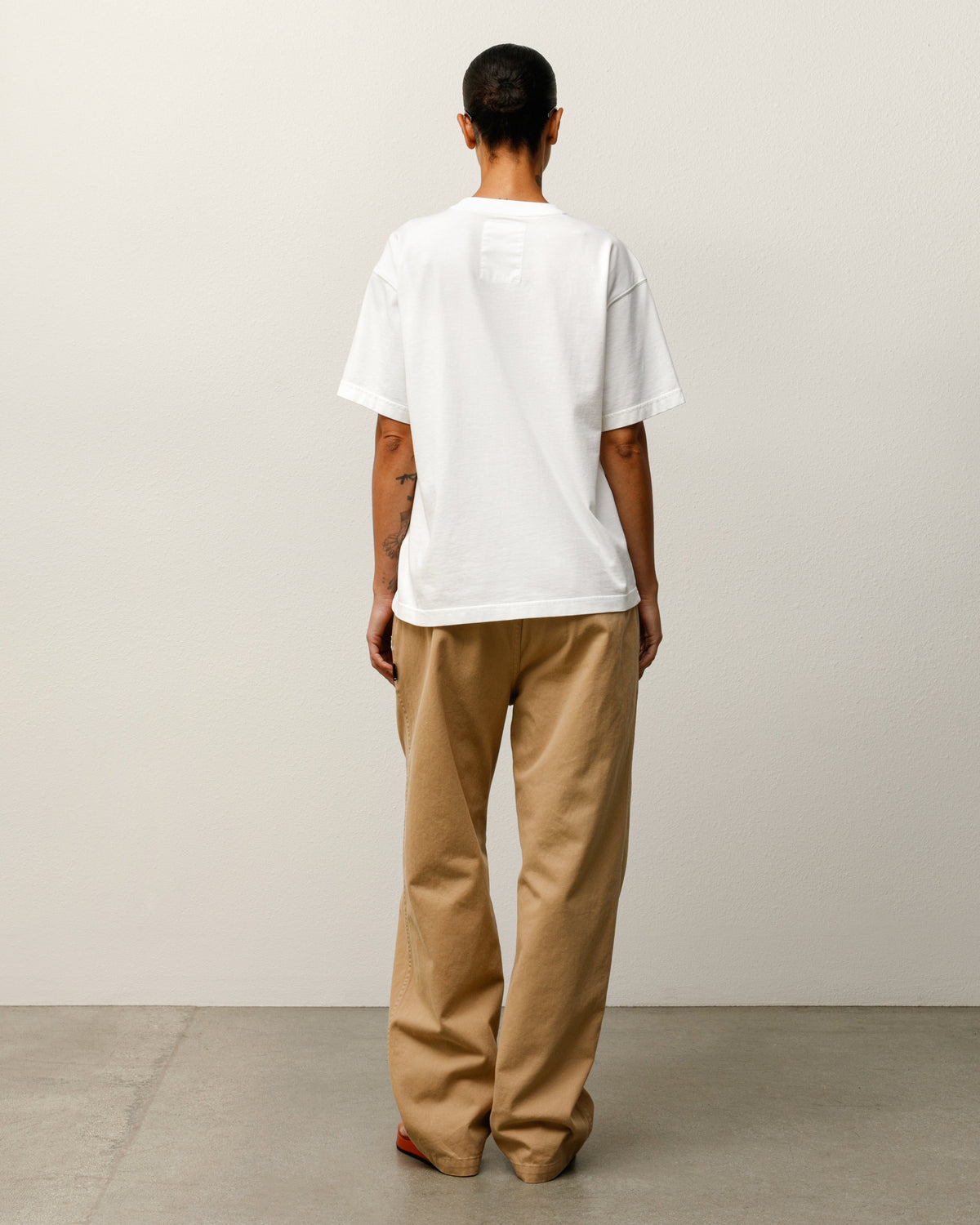 Garment Dyed SS Tee short-sleeve tee in White, relaxed fit midweight cotton by Stüssy