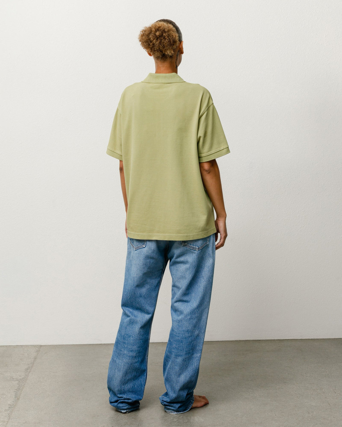 Classic Pique Polo Polo in Leaf, midweight cotton unisex short sleeve