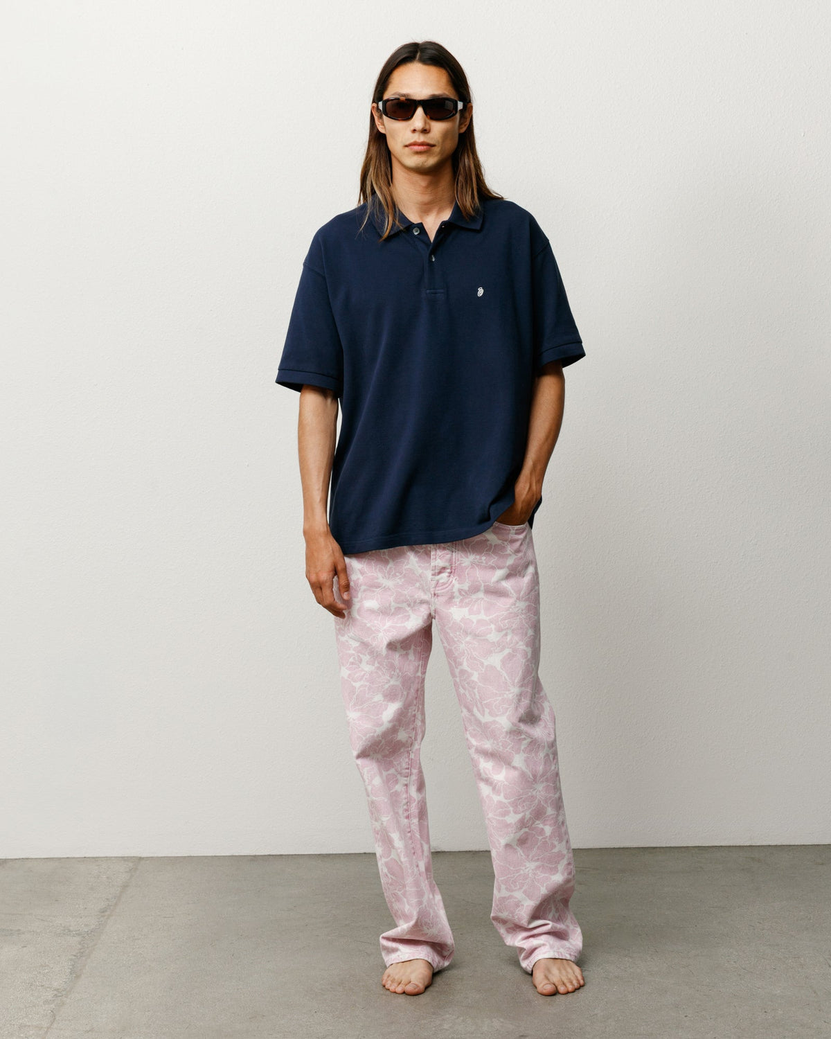 Classic Pique Polo unisex short-sleeve shirt in Navy