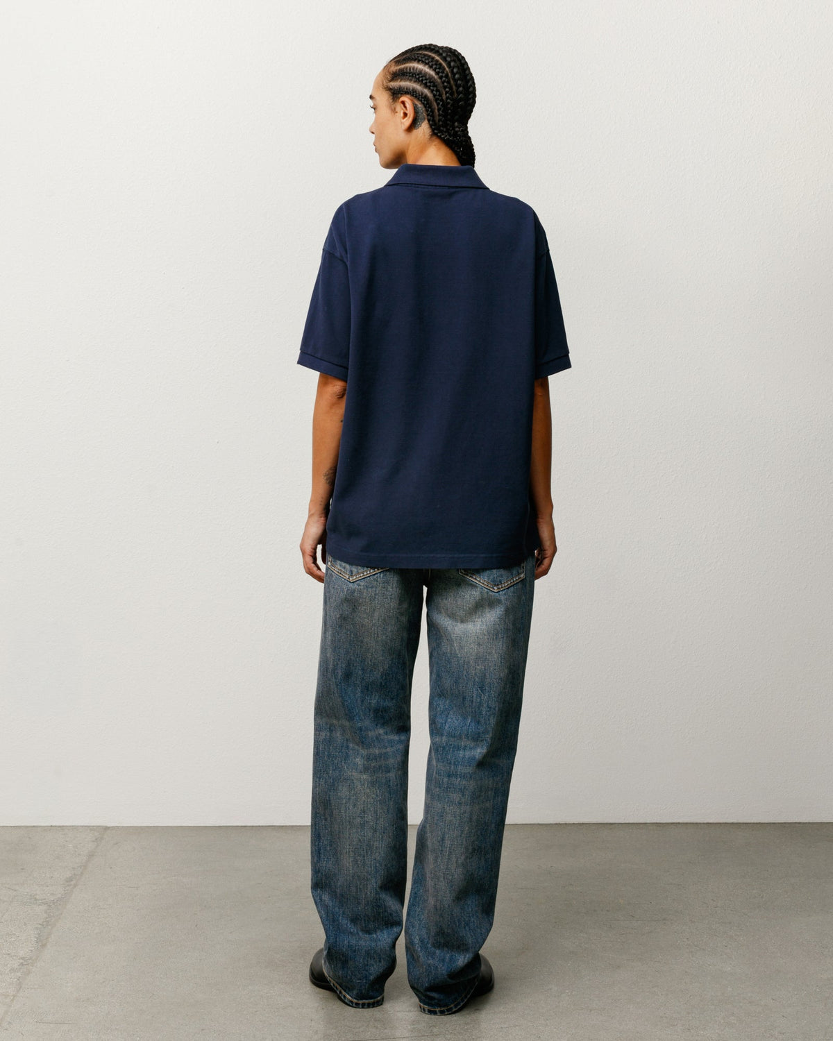 Classic Pique Polo Shirt in the color Navy by Stüssy