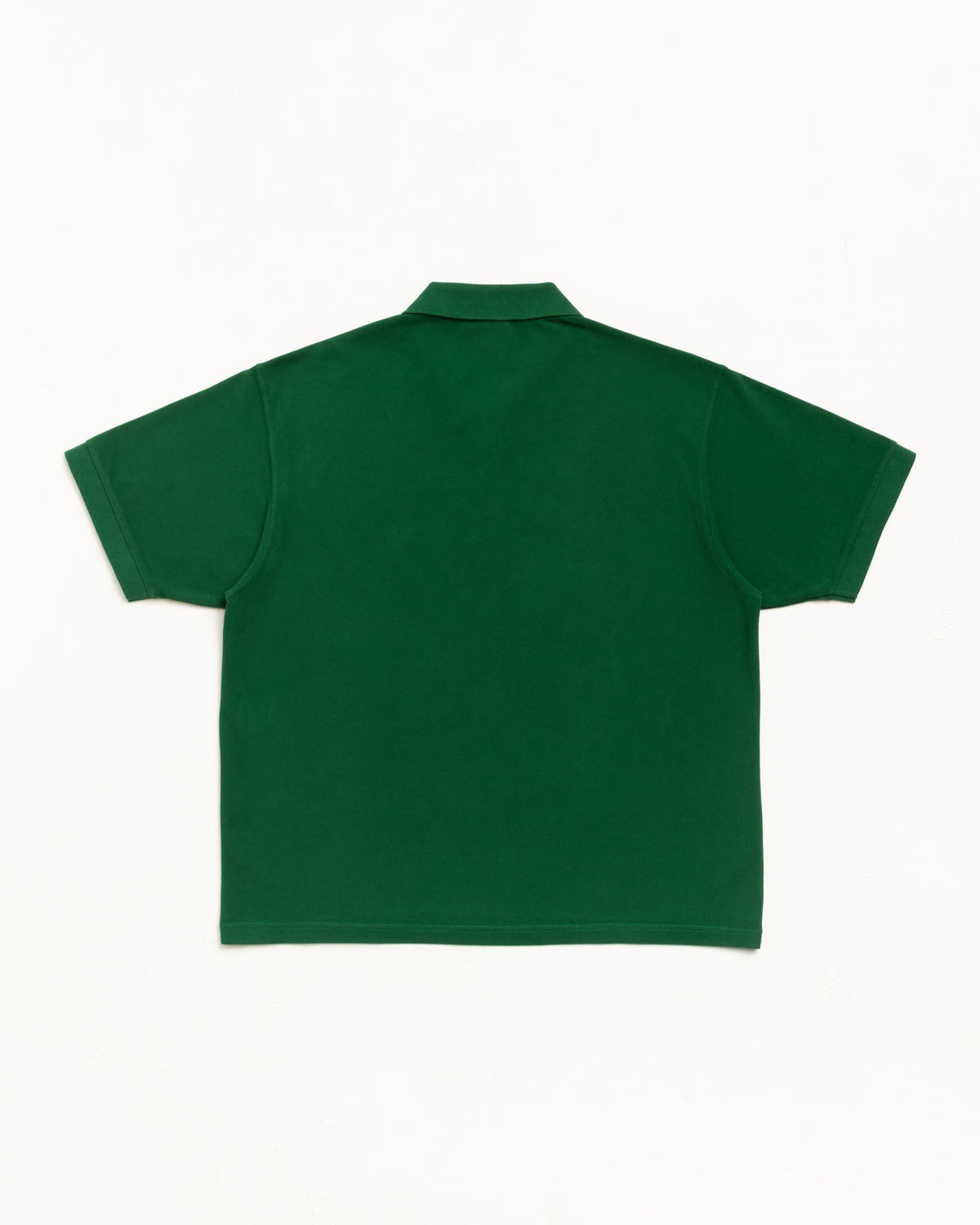 Classic Pique Polo shirt in the color Pine, back view.