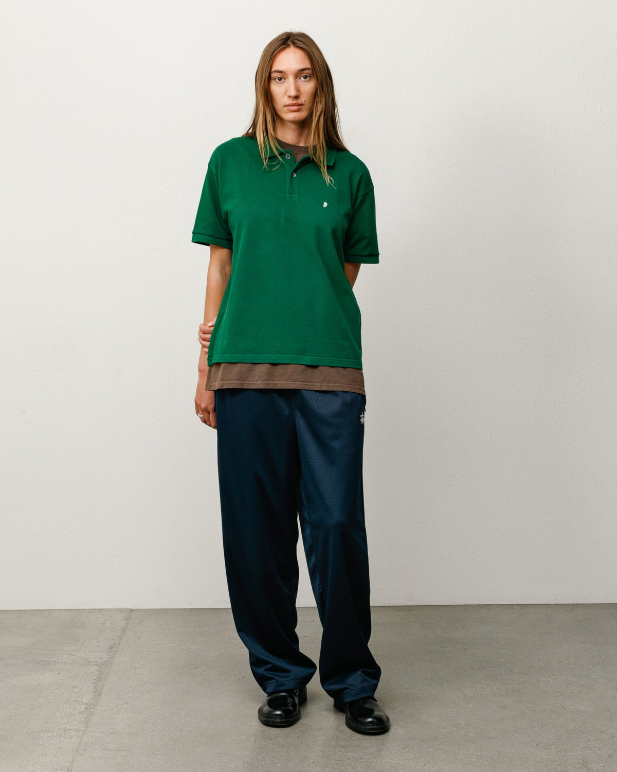 Classic Pique Polo polo in Pine green cotton pique with rib collar and pearl buttons