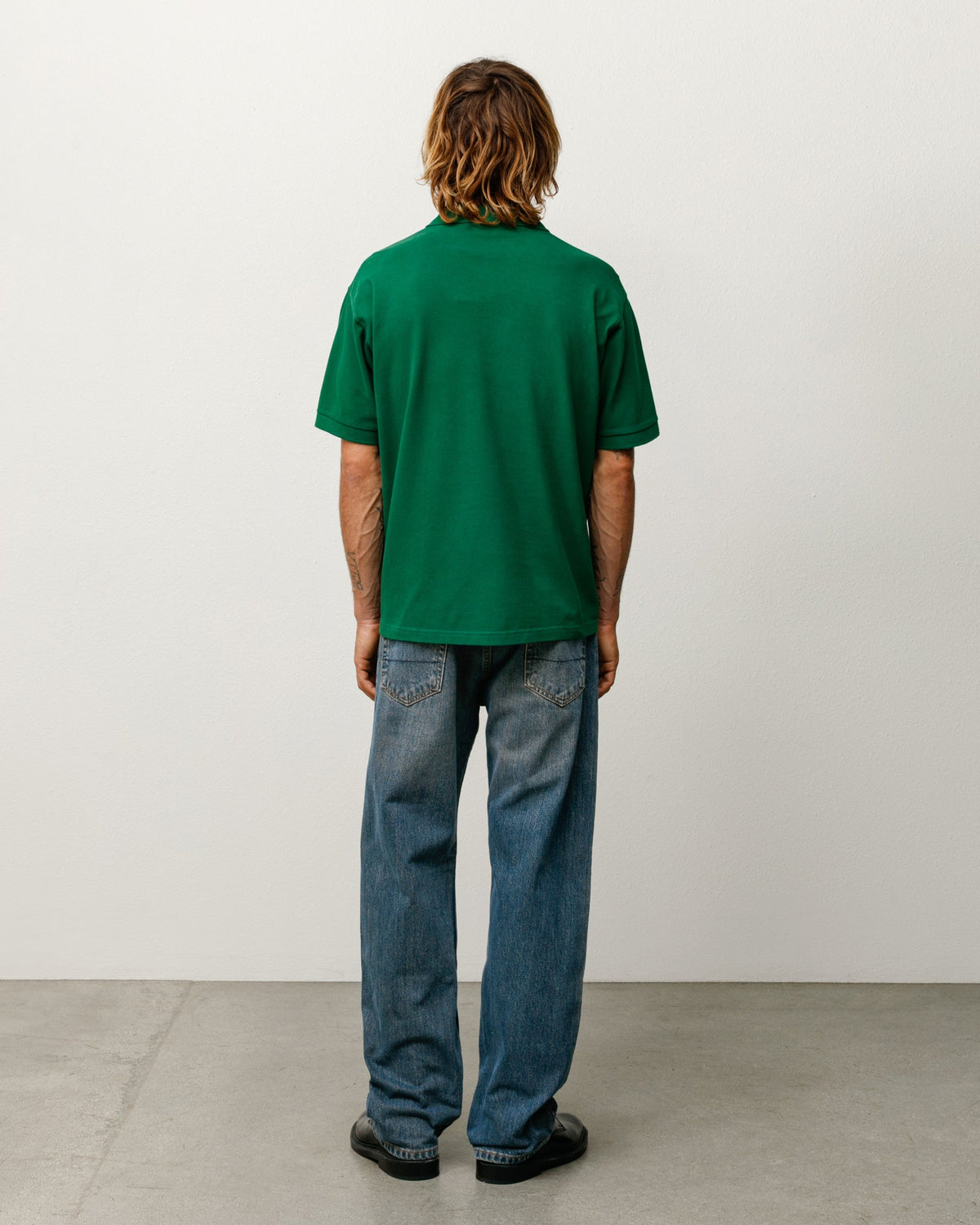 Classic Pique Polo polo in Pine green, cotton pique knit with rib collar and short sleeves, unisex fit.