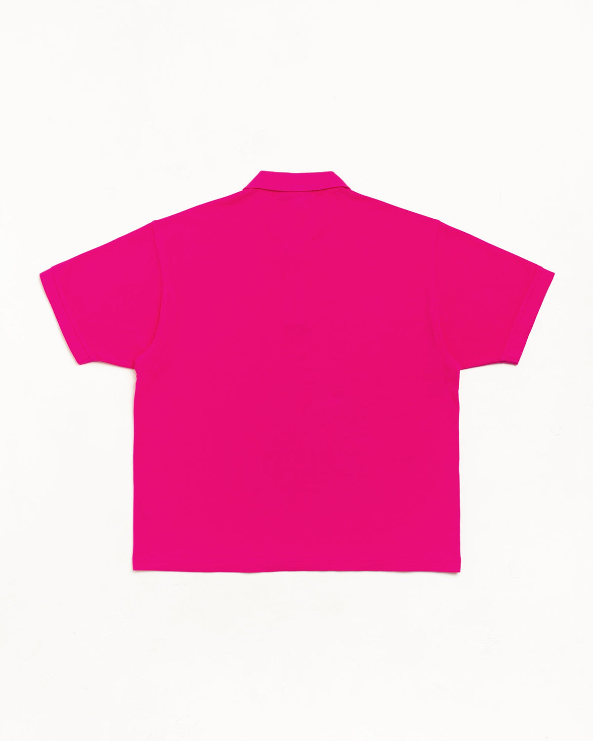 Classic Pique Polo polo in pink cotton pique, back flat view