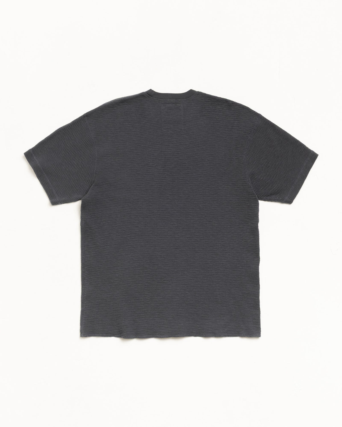 Pigment Dyed SS Thermal Tee in Faded Black