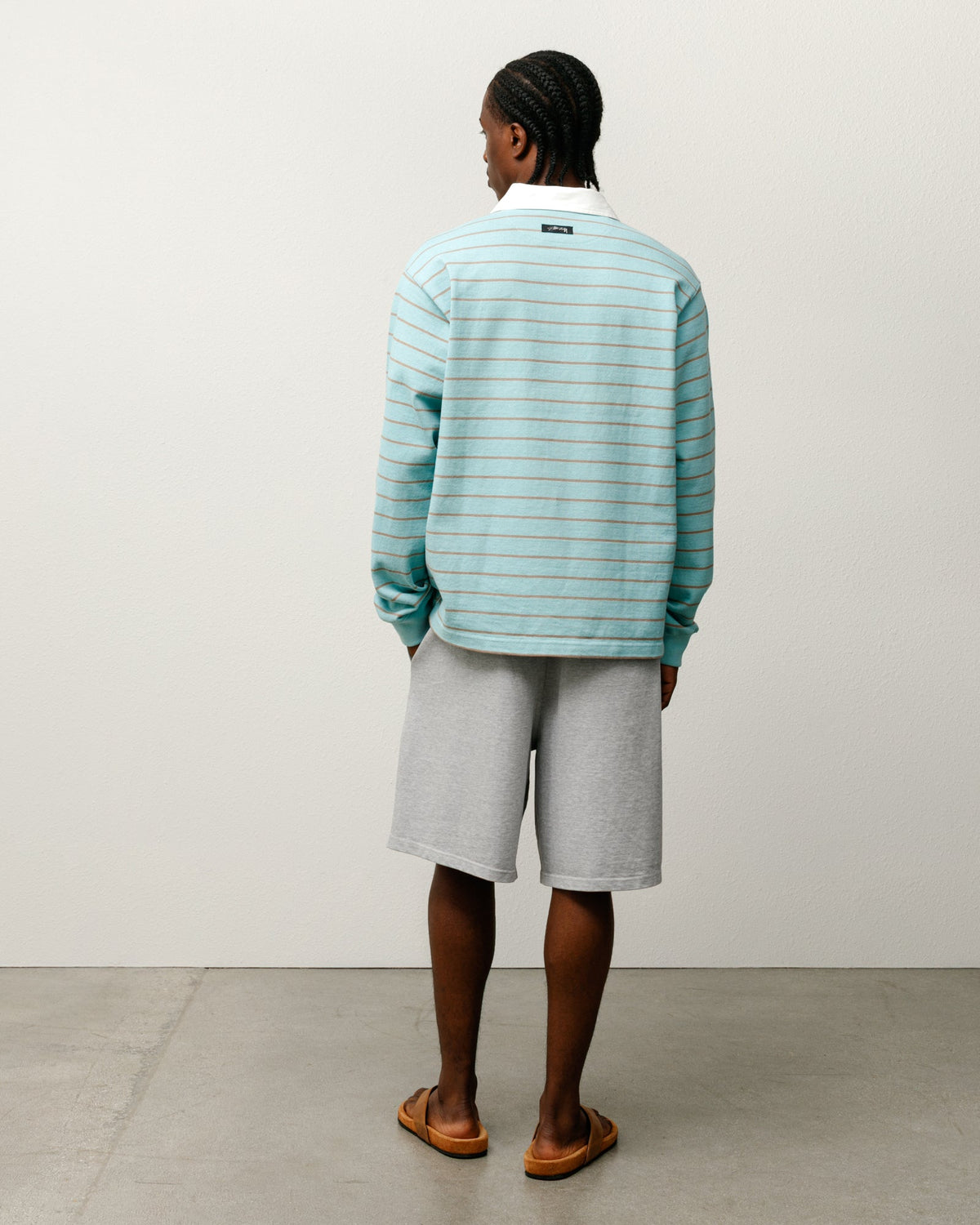 Pin Striped Rugby Mens Long Sleeve In Blue