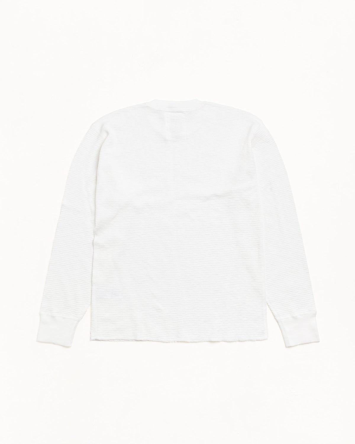 Pigment Dyed LS Thermal knit top in White