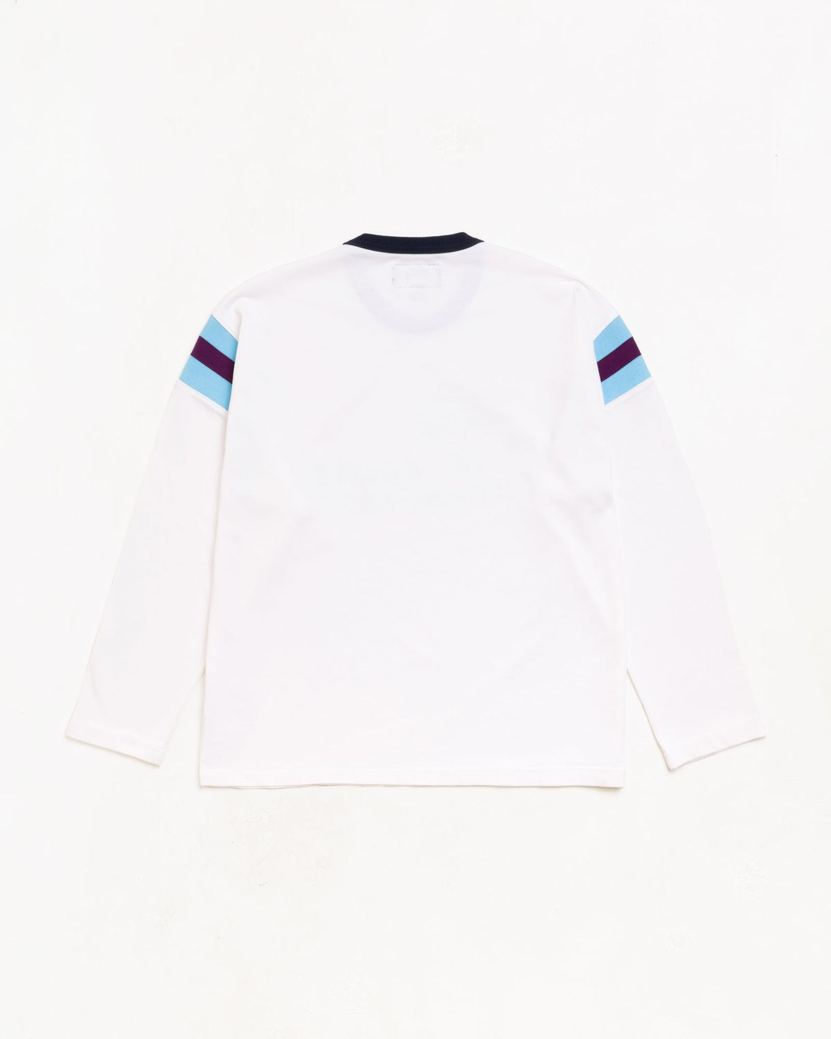 Ls Ringer Tee Unisex Long Sleeve In White