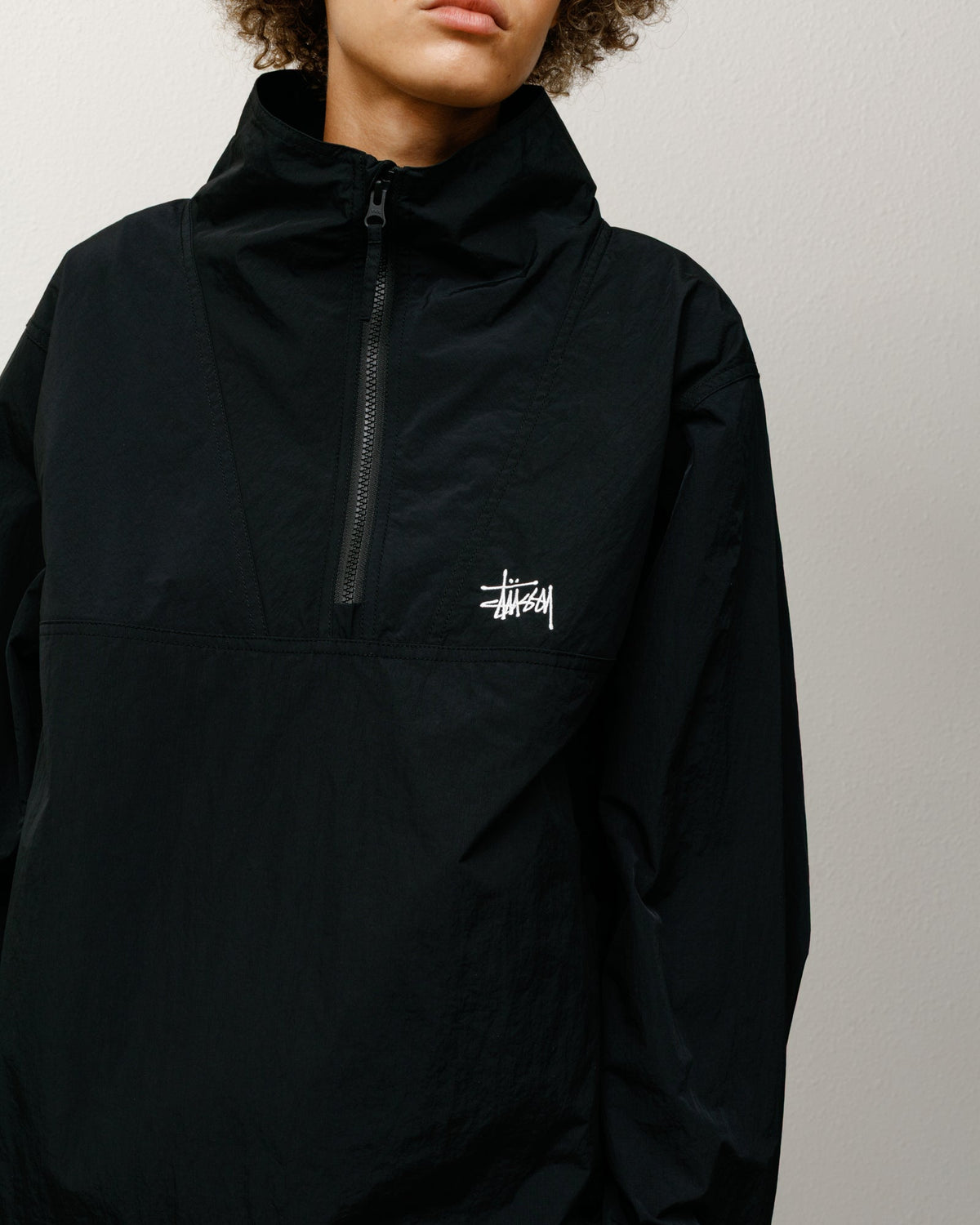 Warm Up Pullover Mens Long Sleeve In Black