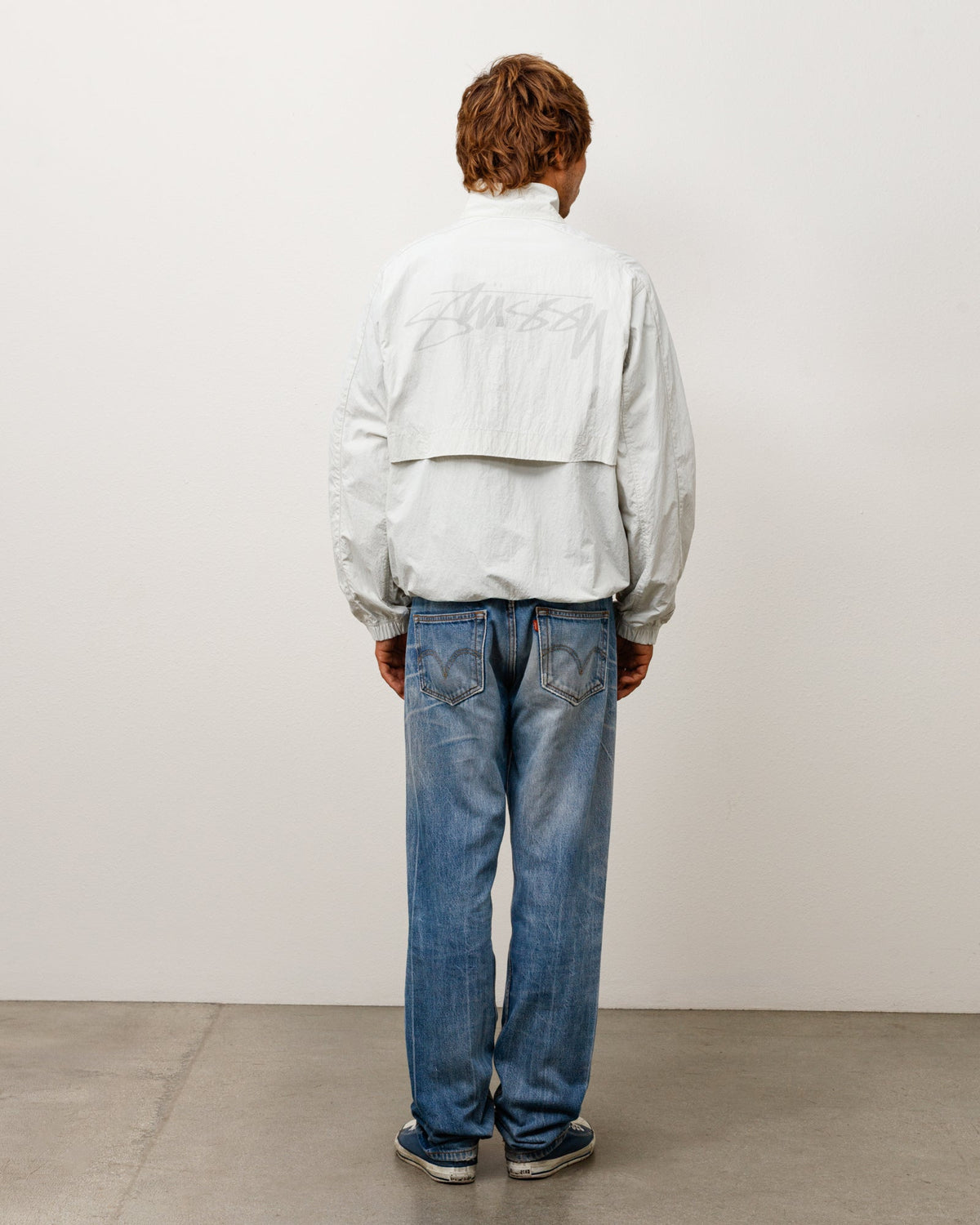 Lightweight Mock Jacket Unisex Long Sleeve In Bone