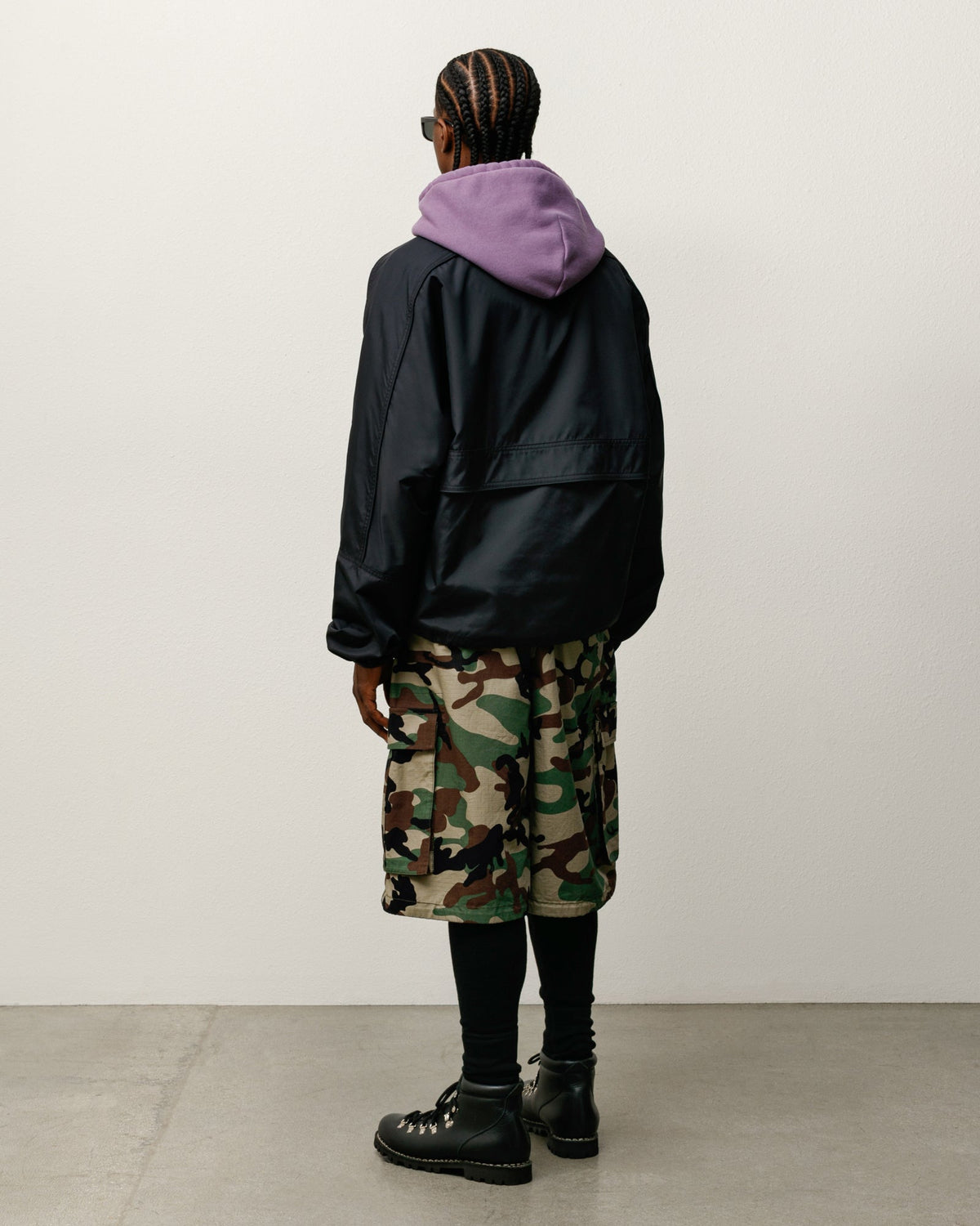 Lightweight Pullover Jacket Outerwear in the color Black