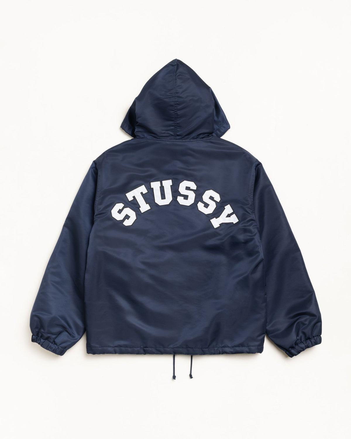 Hooded Coaches Jacket Mens Long Sleeve In Navy