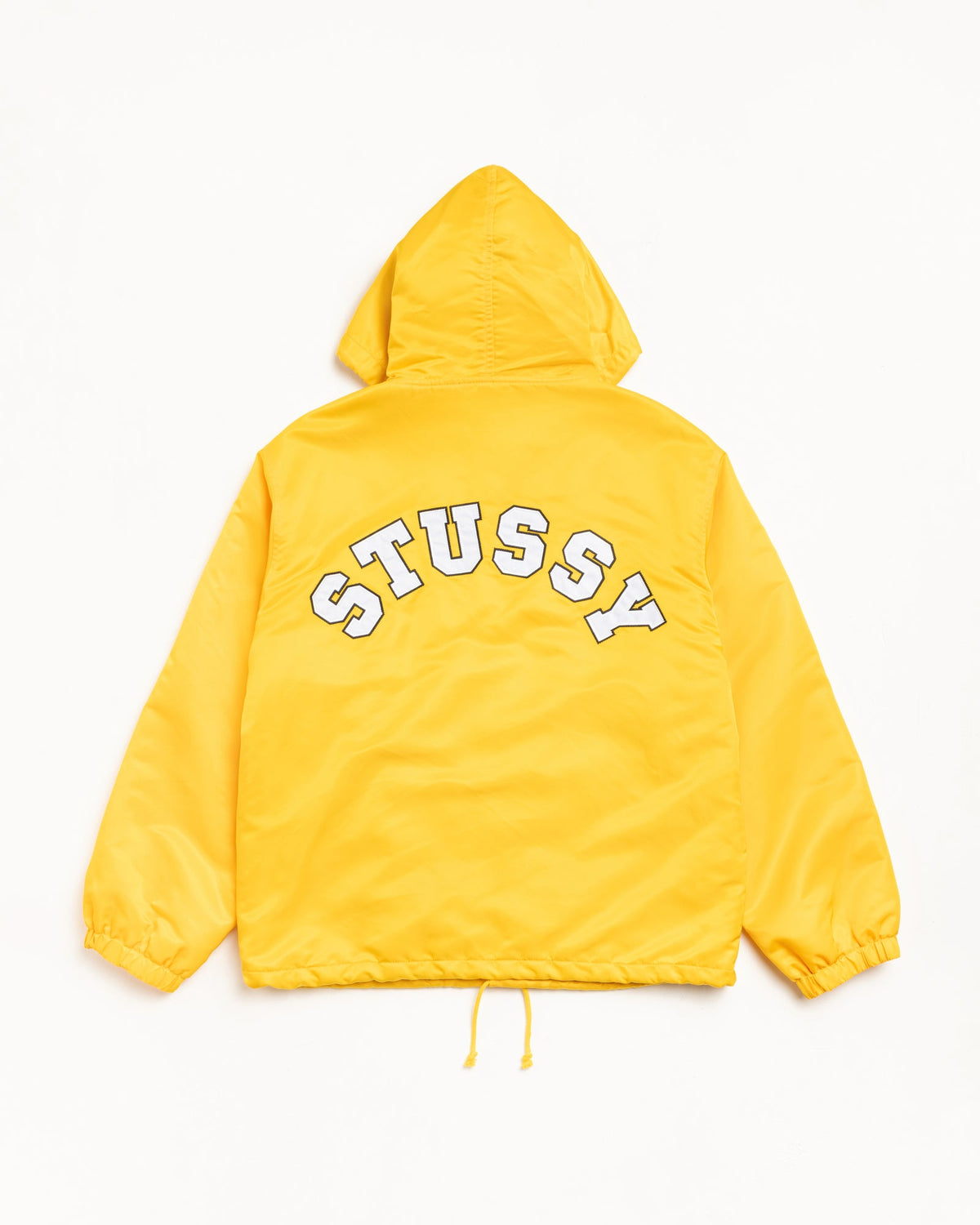 Hooded Coaches Jacket Mens Long Sleeve In Yellow