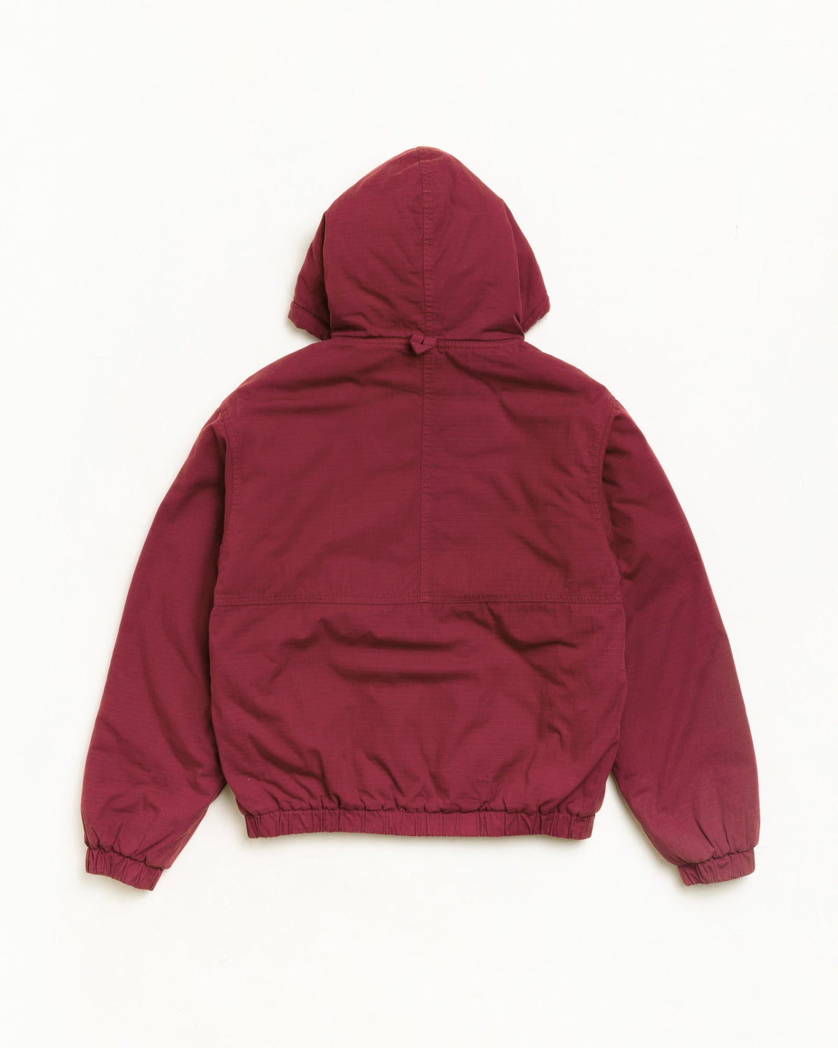 Work Jacket Ripstop Unisex Long Sleeve In Burgundy