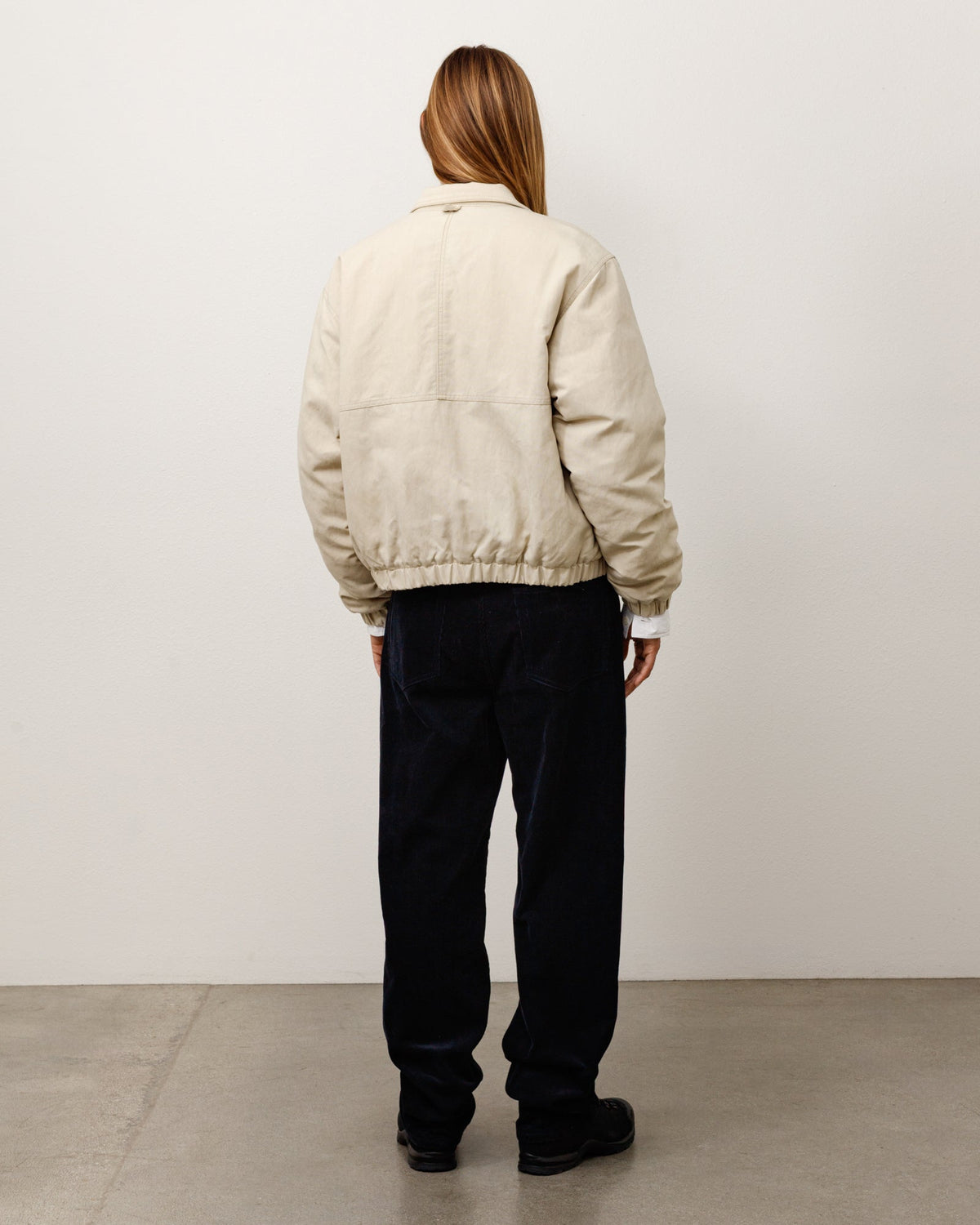 Nyco Collared Work Jacket Unisex Long Sleeve In Sand