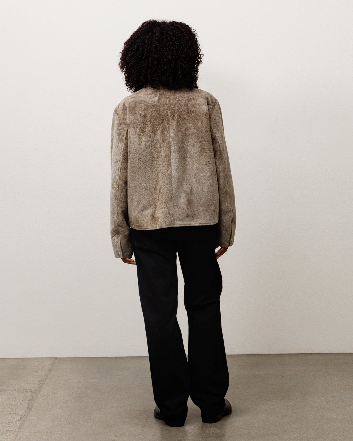 Garage Jacket Suede Unisex Long Sleeve In Suede