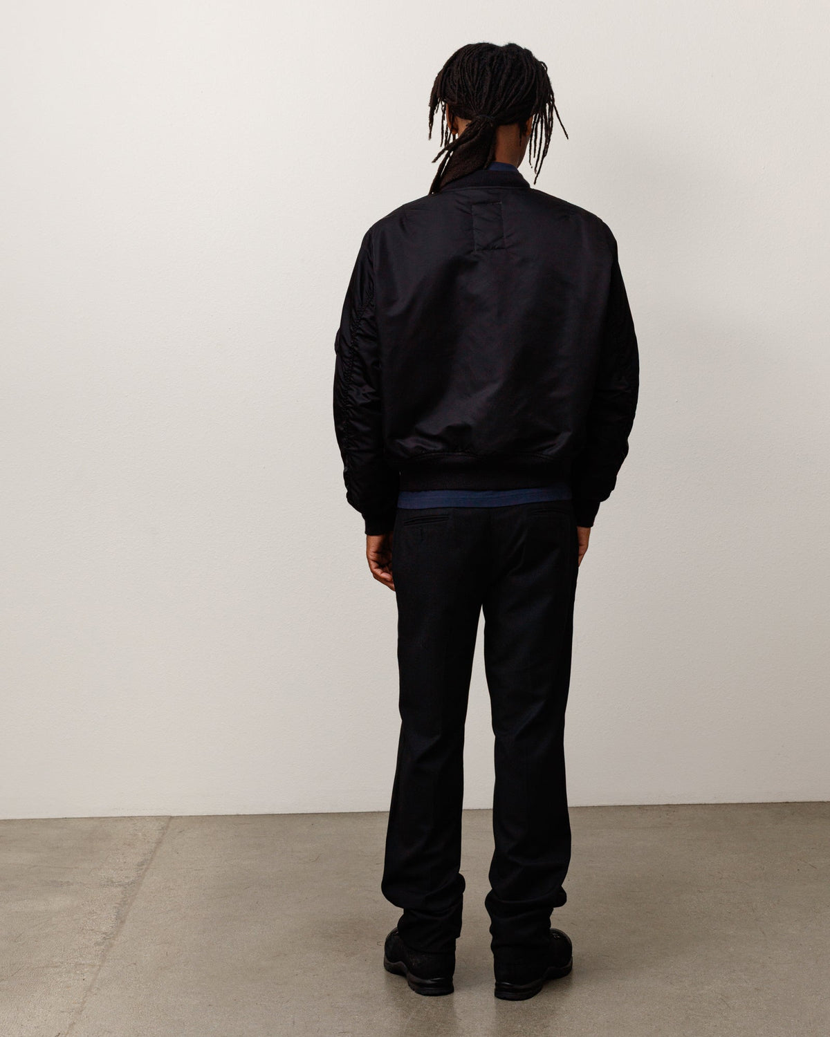 Ma-1 Bomber Unisex Long Sleeve In Black