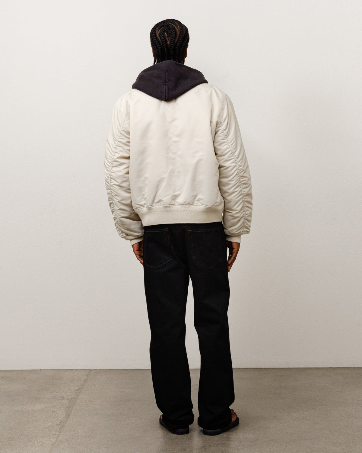 Ma-1 Bomber Unisex Long Sleeve In Bone