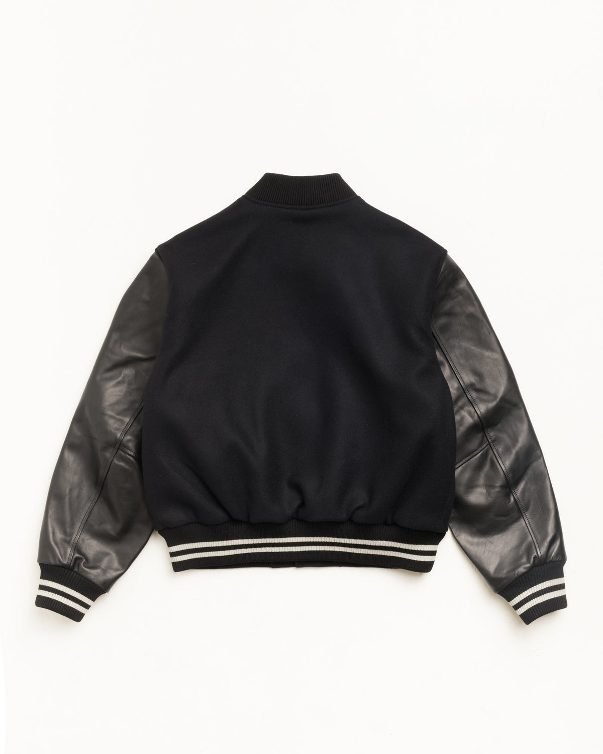 Wool Varsity Unisex Long Sleeve In Black