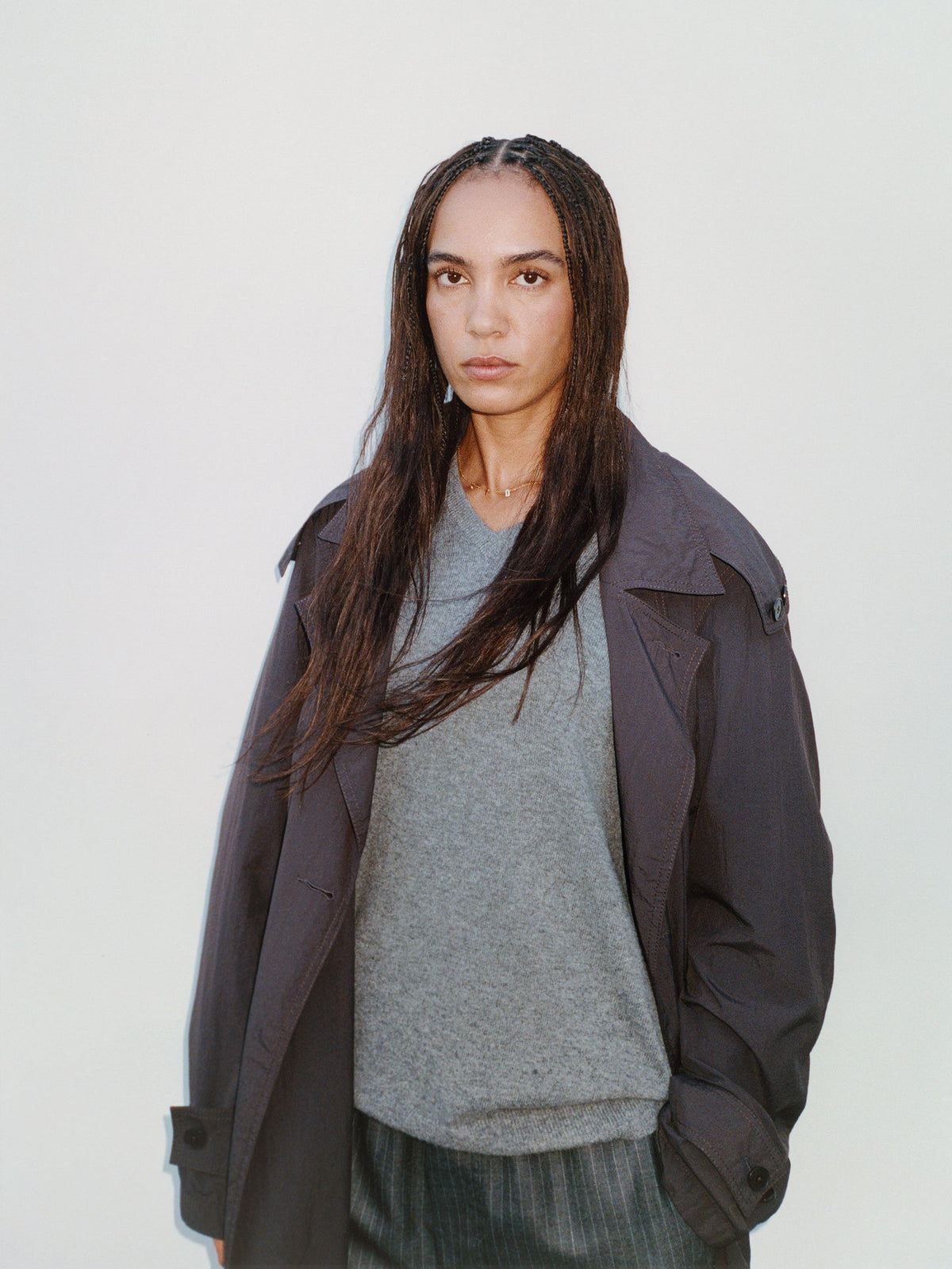 Db Trench Unisex Long Sleeve In Brown