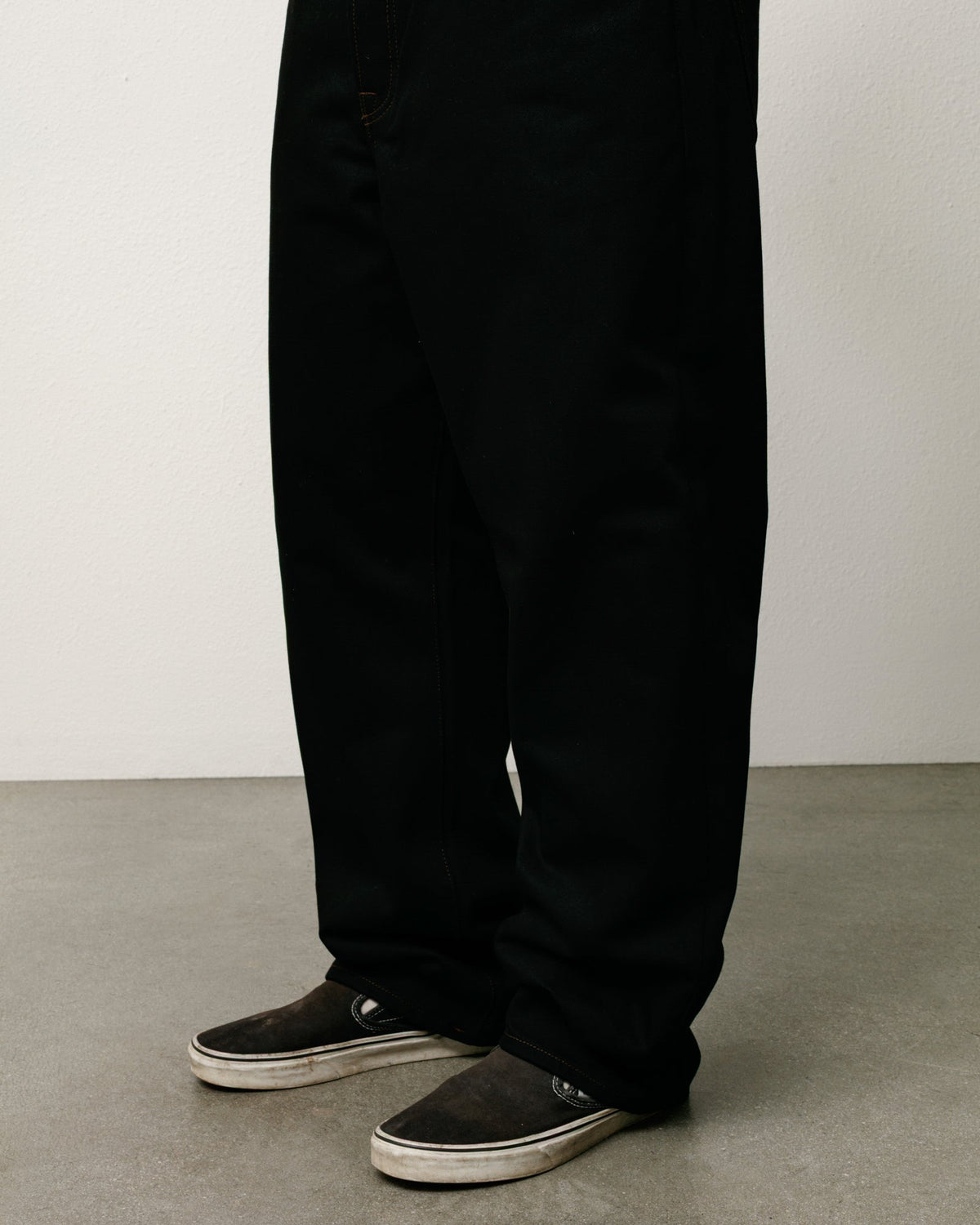 Big Ol' Jean Denim jeans in Raw Black Contrast Stitch