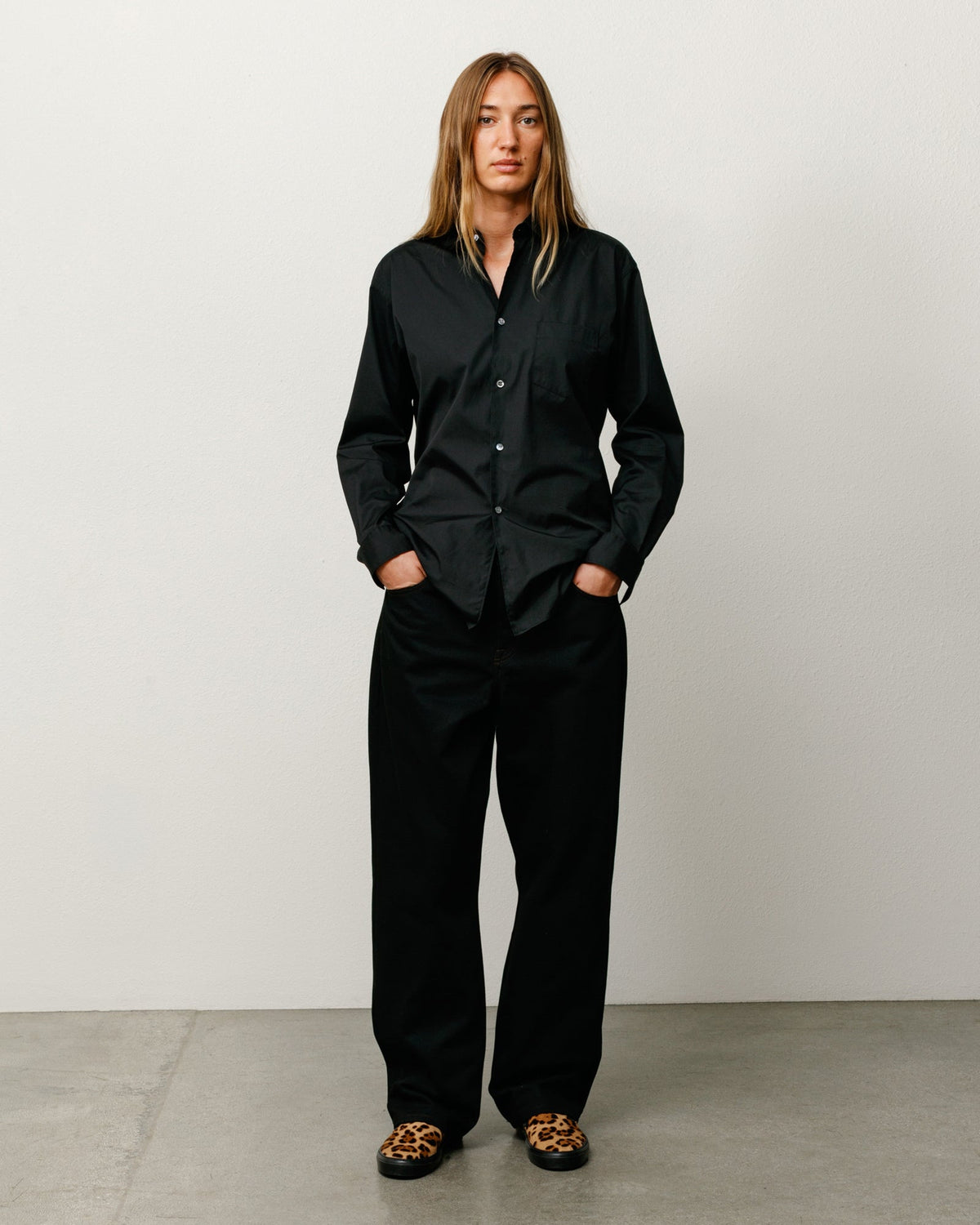 Big Ol' Jean Denim in Raw Black Contrast Stitch, unisex fit
