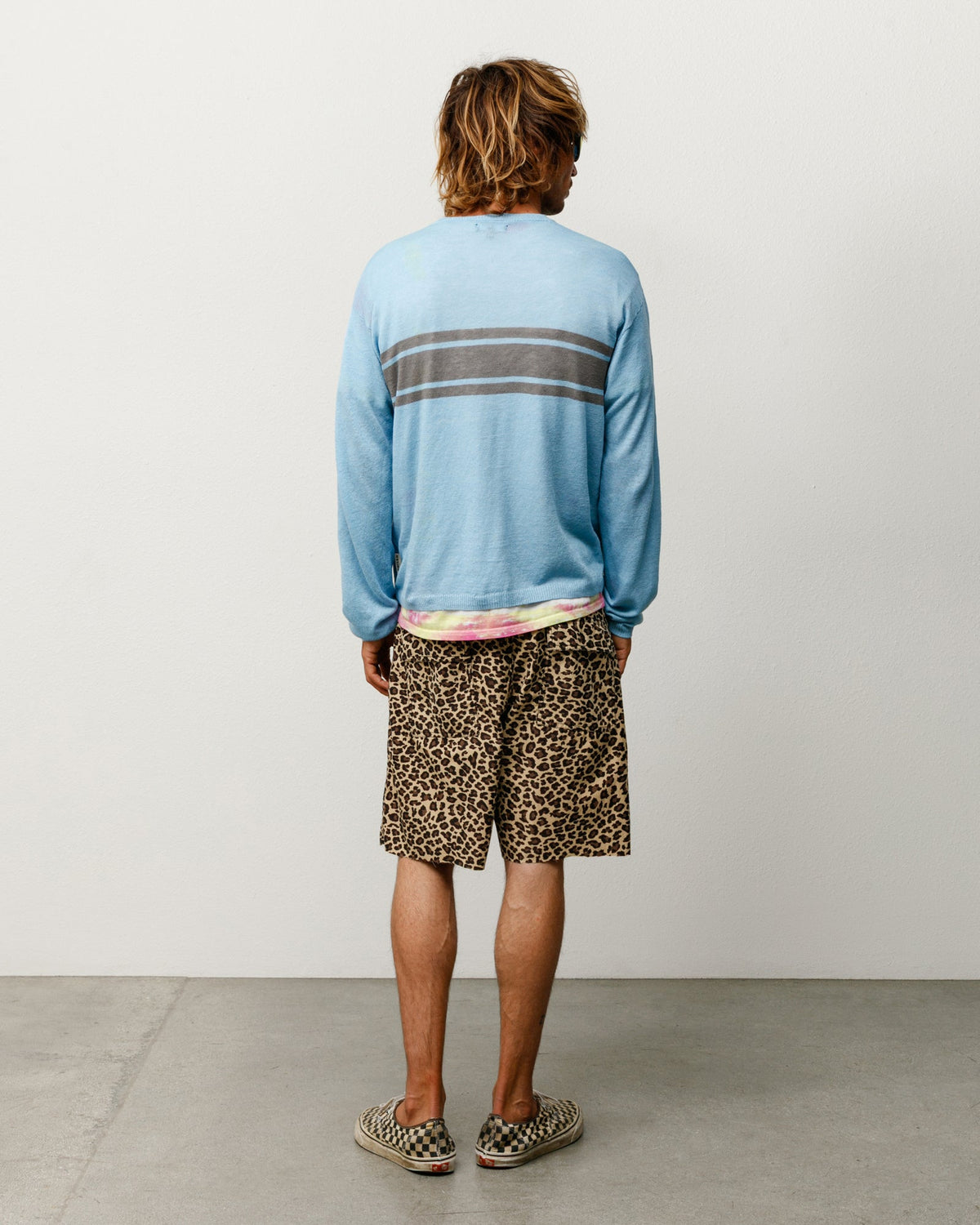 Striped Long Sleeve Sweater Unisex Long Sleeve In Blue