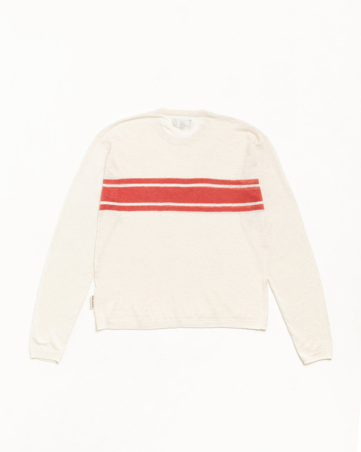 Stüssy Lightweight Striped Long Sleeve Sweater in Bone