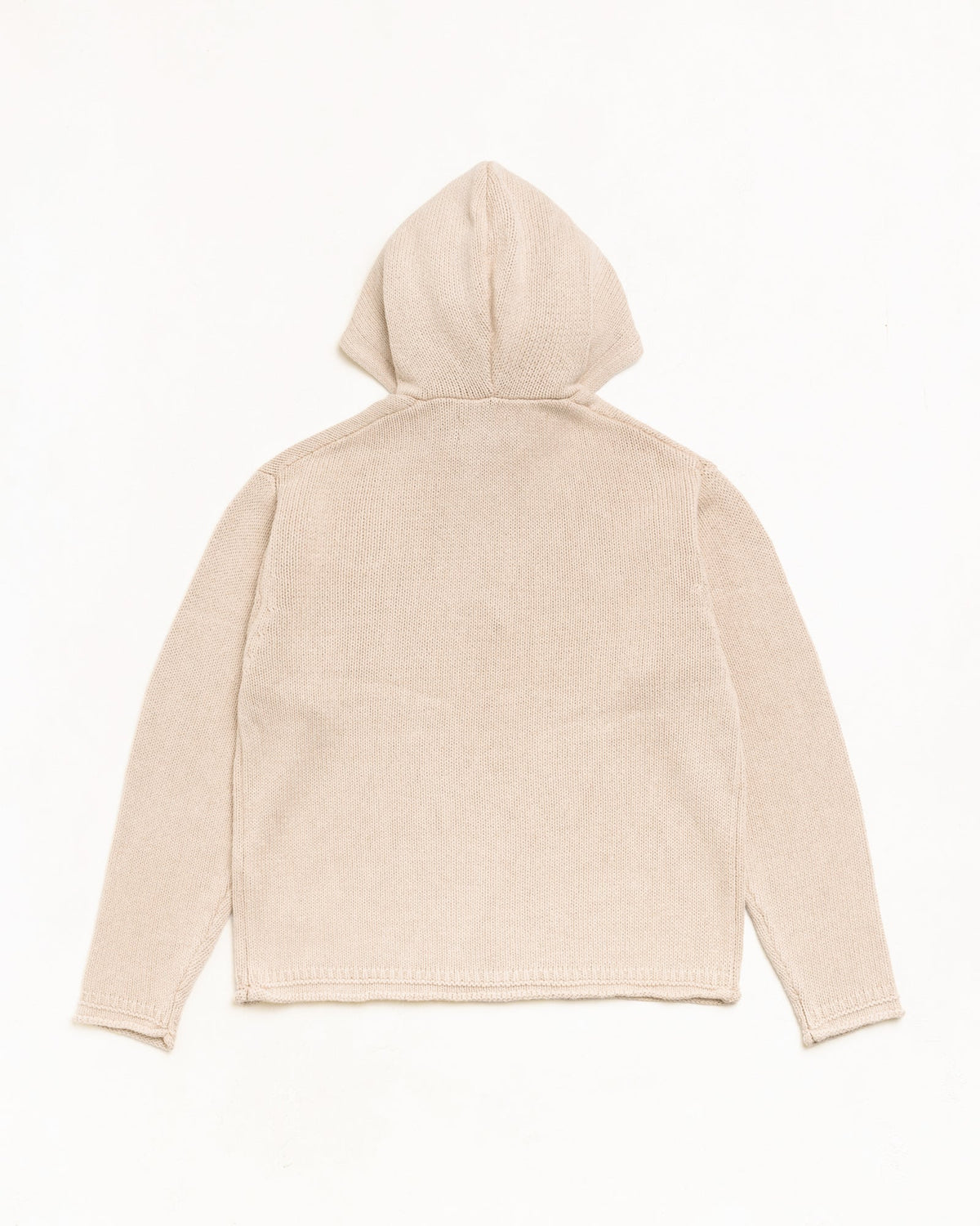 Beach Hooded Sweater Unisex Long Sleeve In Oatmeal