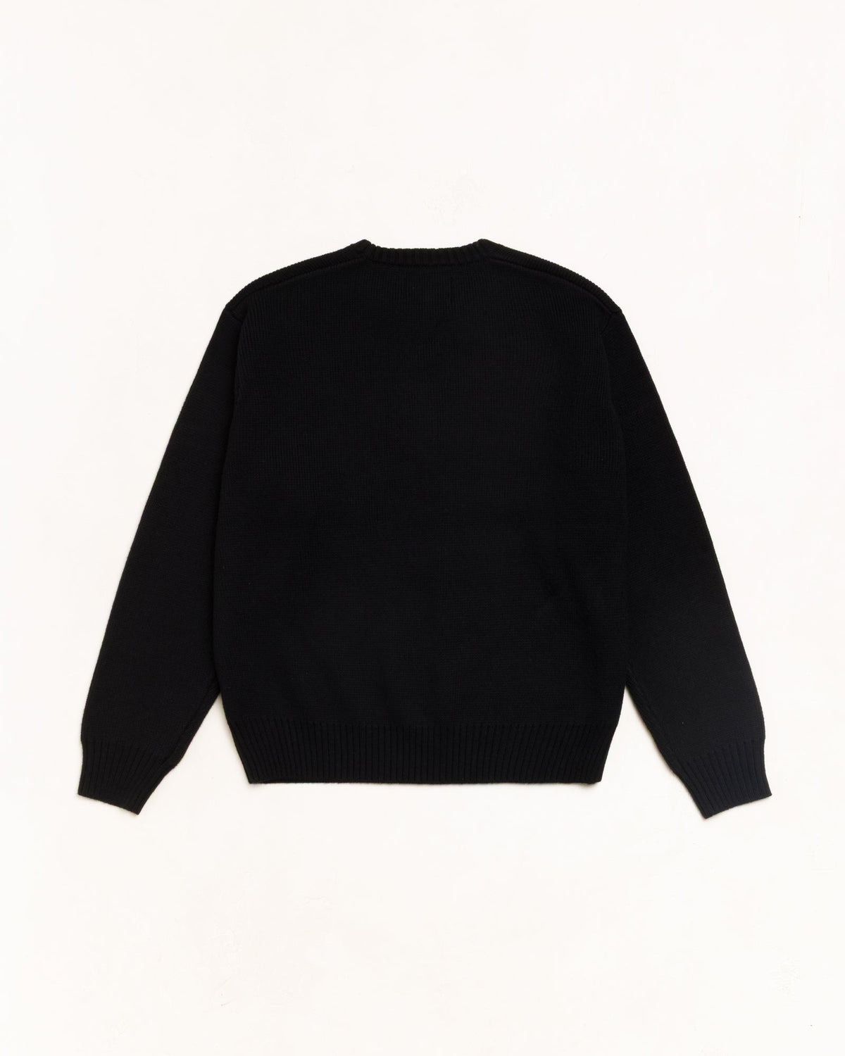Striped Hibiscus Sweater Unisex Long Sleeve In Black