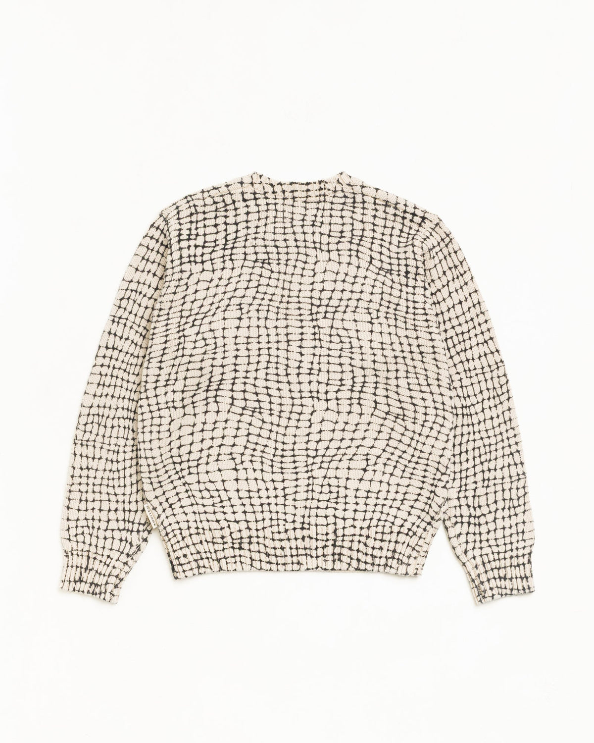 Mesh Print Sweater Unisex Long Sleeve In Mesh Net