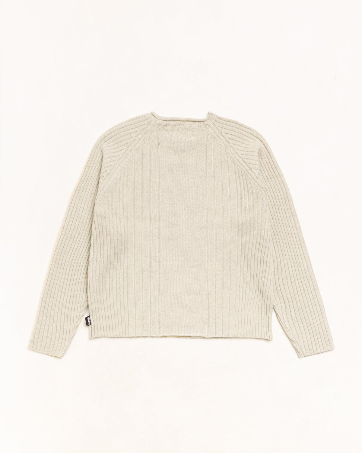 Merino Roll Neck Sweater Unisex Long Sleeve In Natural