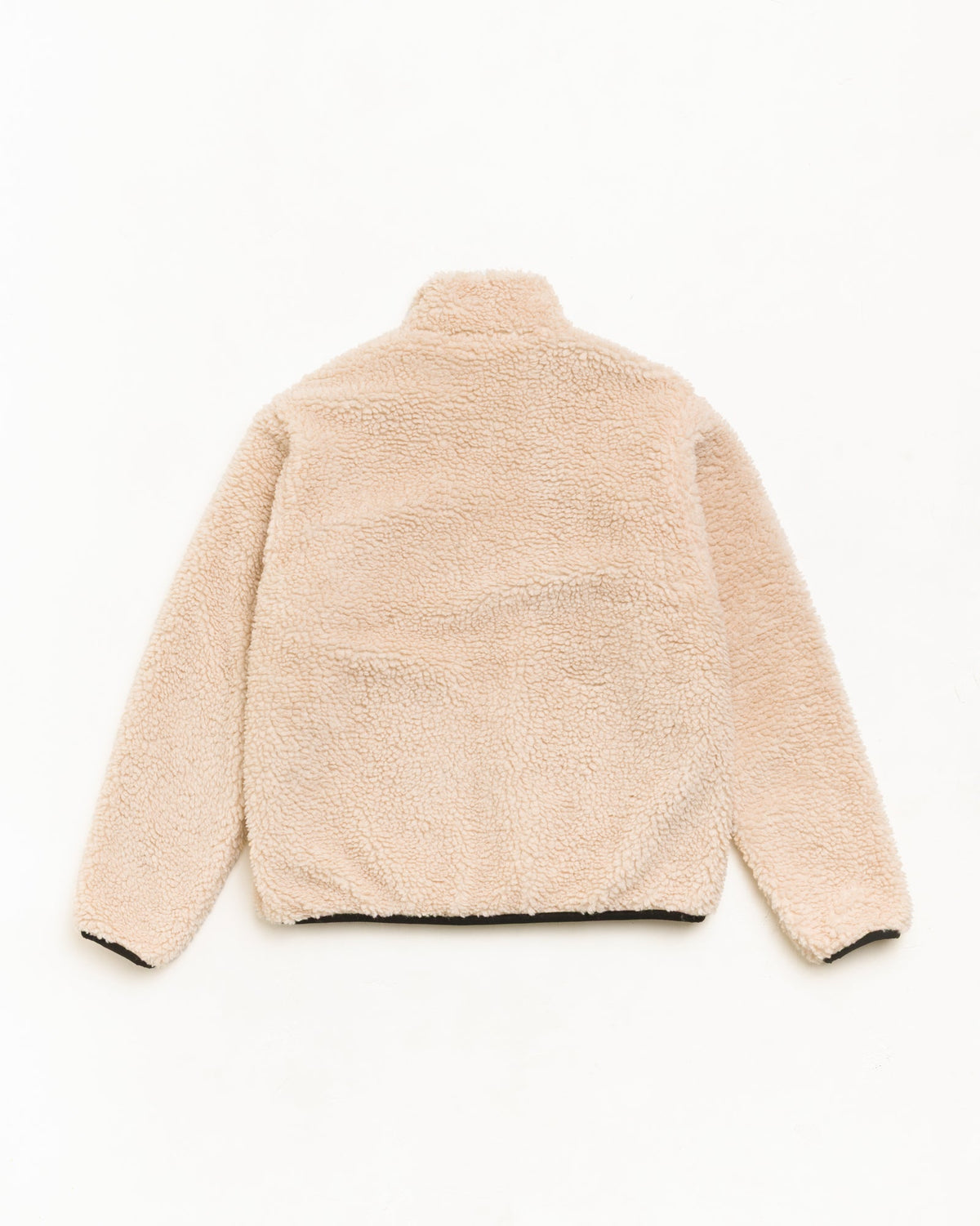 Sherpa Reversible Jacket Unisex Long Sleeve In Beige