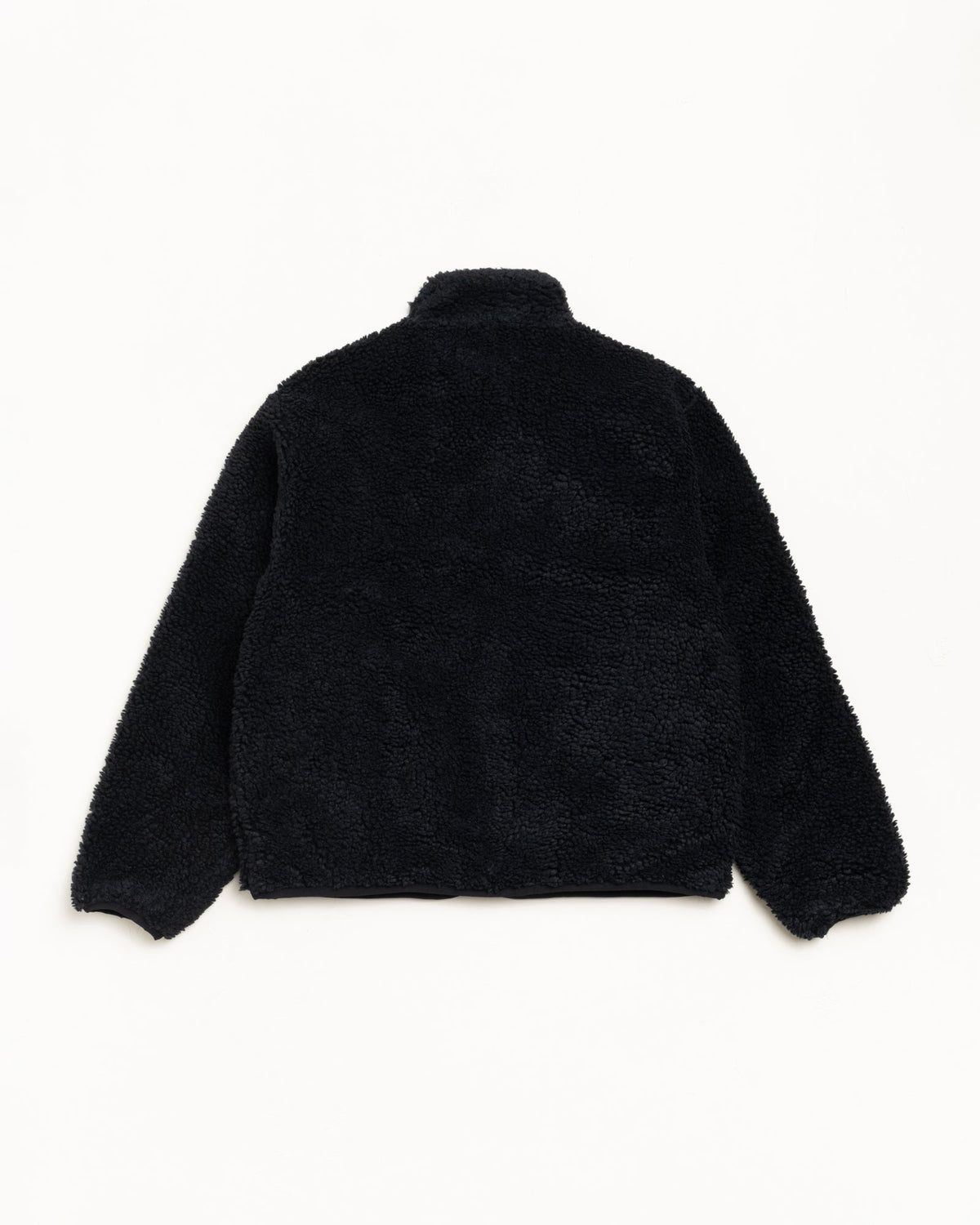 Sherpa Reversible Jacket Unisex Long Sleeve In Black