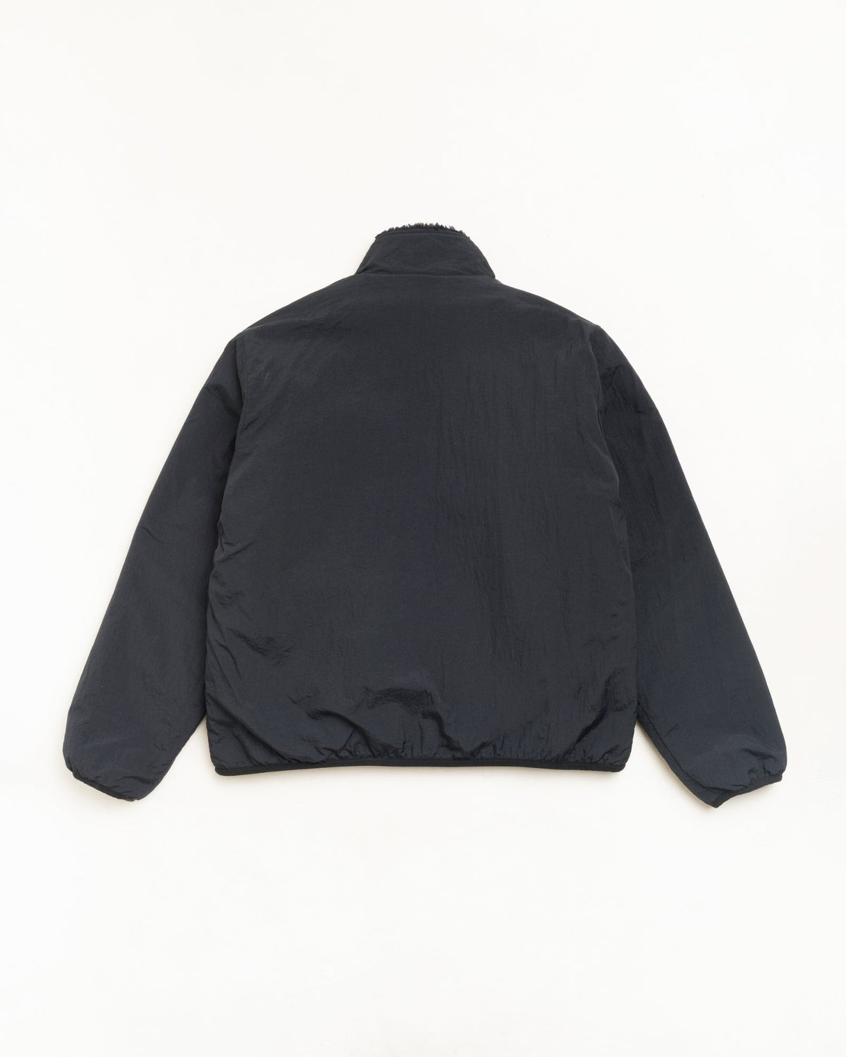 Sherpa Reversible Jacket Unisex Long Sleeve In Black