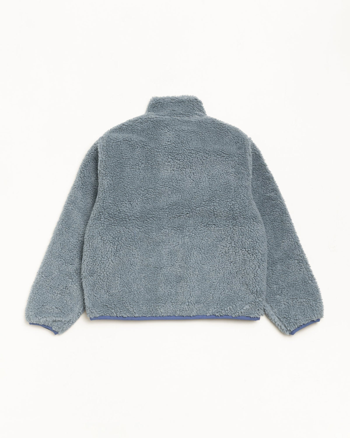 Sherpa Reversible Jacket Unisex Long Sleeve In Bluestone
